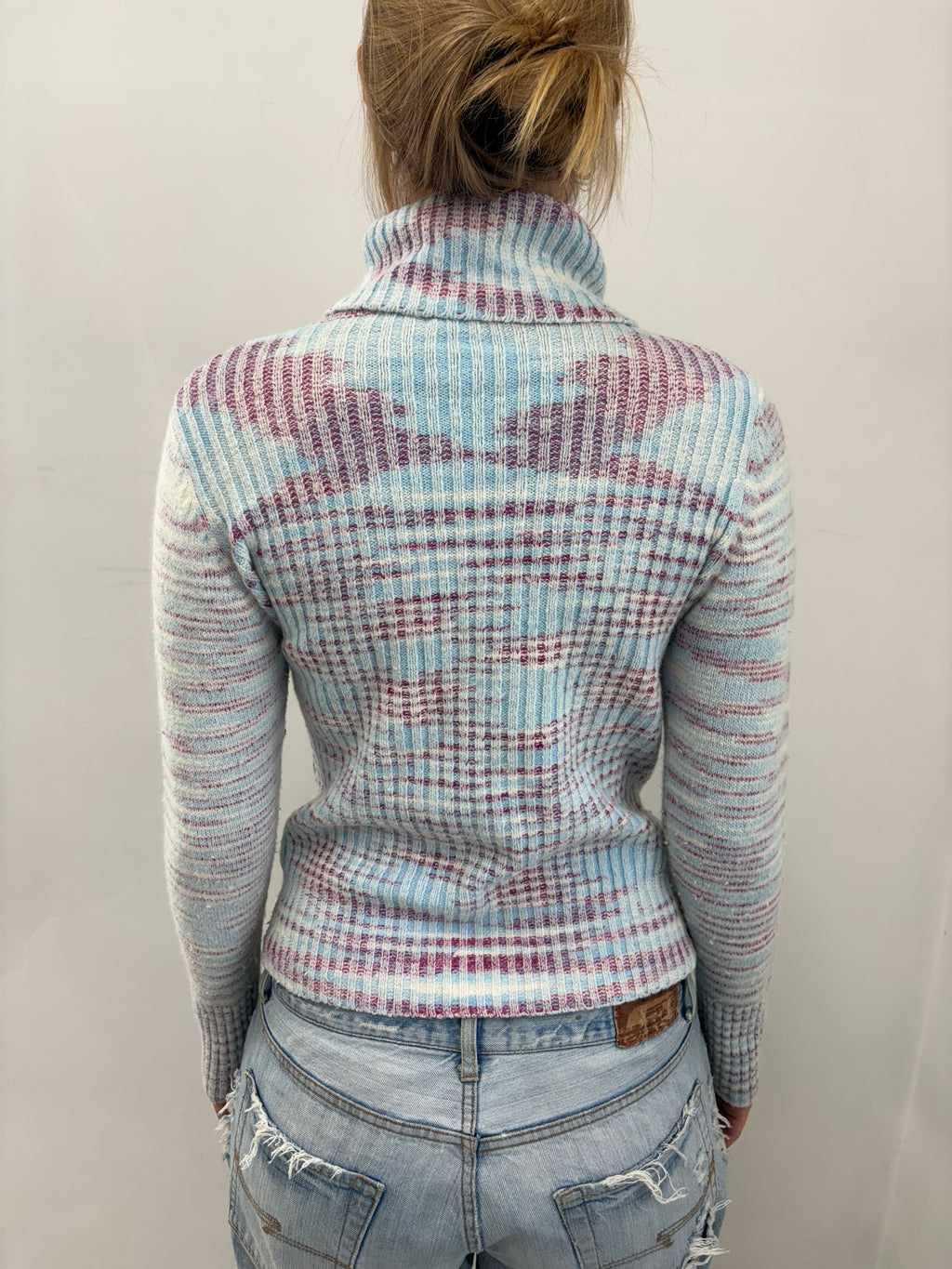 Y2K Pastel Ribbed Turtleneck