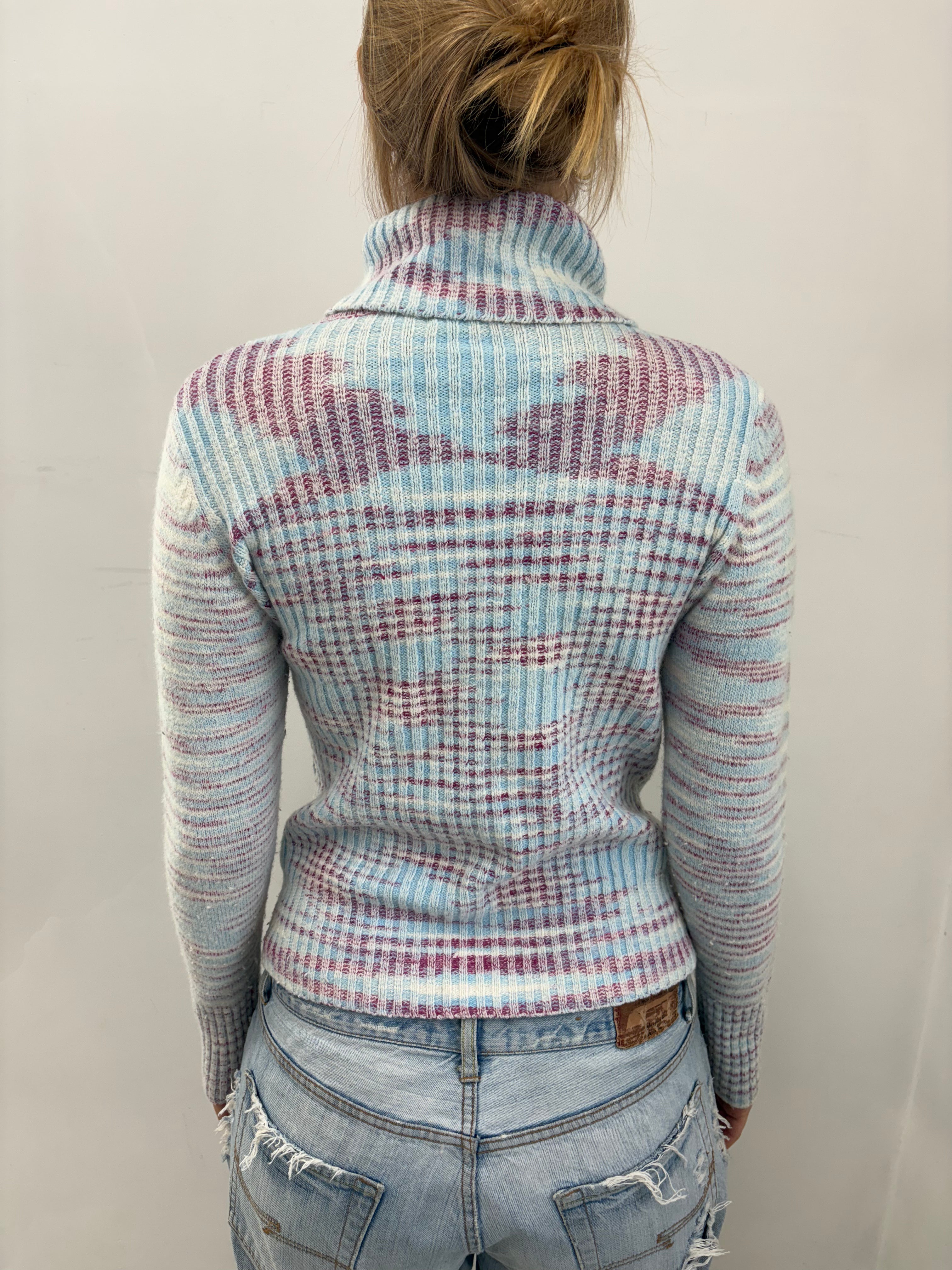 Y2K Pastel Ribbed Turtleneck