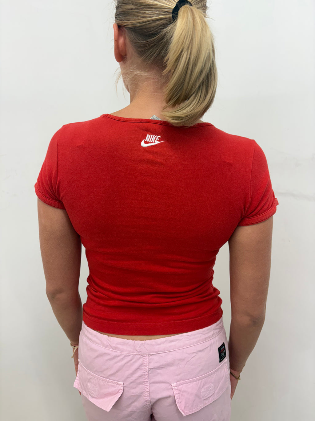 Vintage Nike Ukraine Red Graphic Baby Tee