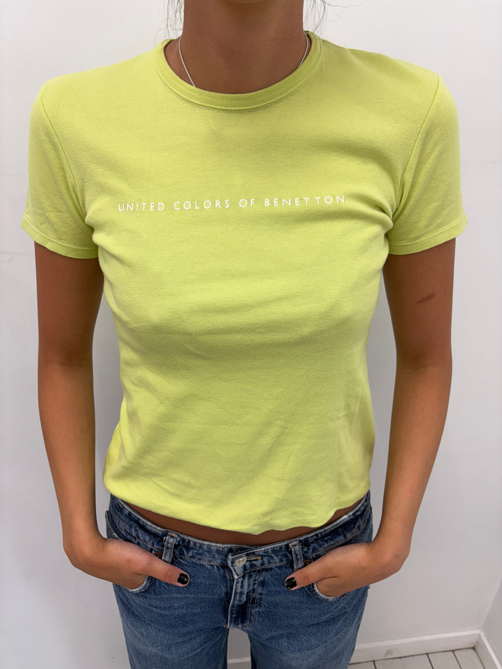 Lime Green Benetton Logo T-Shirt