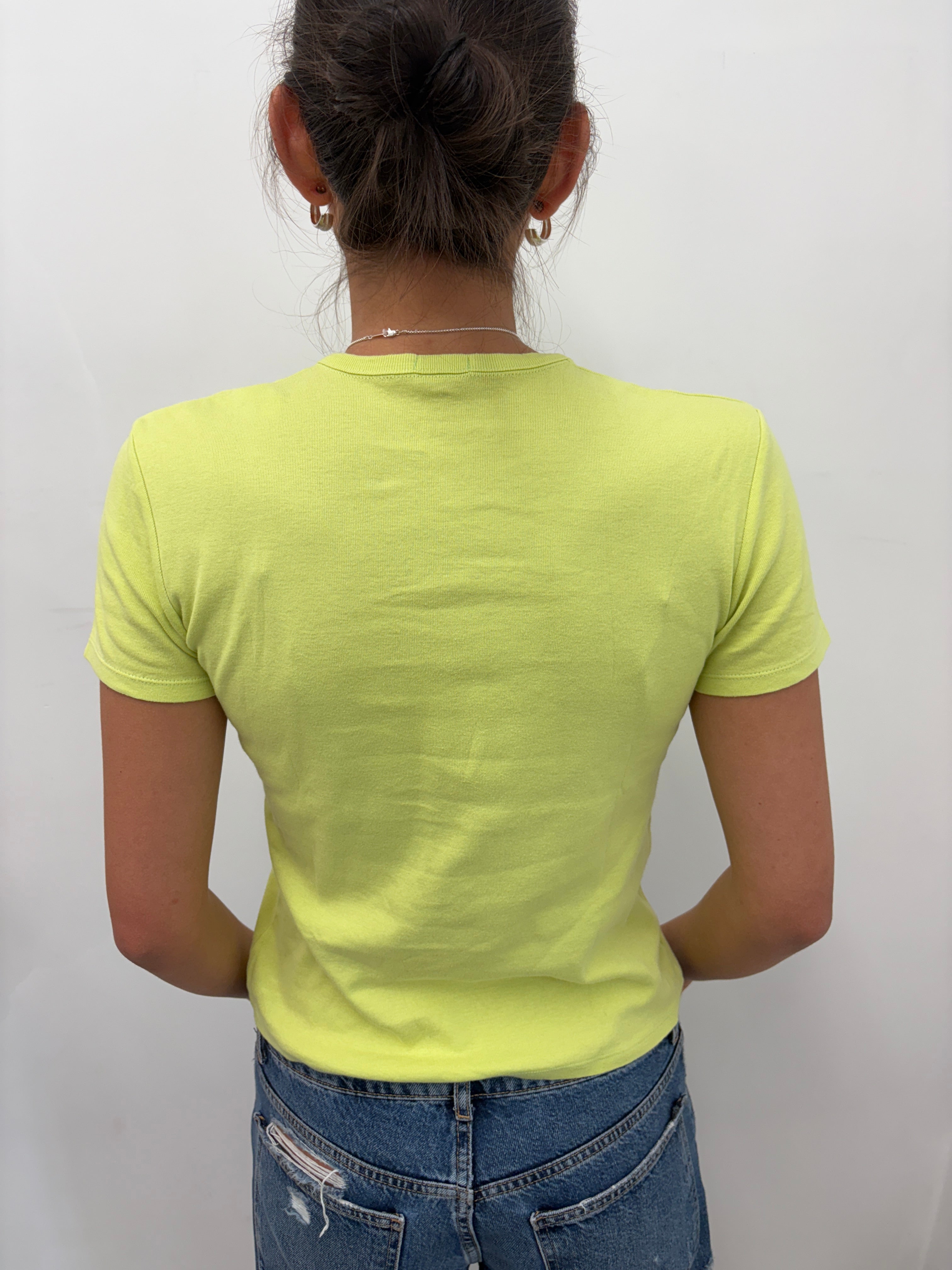 Lime Green Benetton Logo T-Shirt