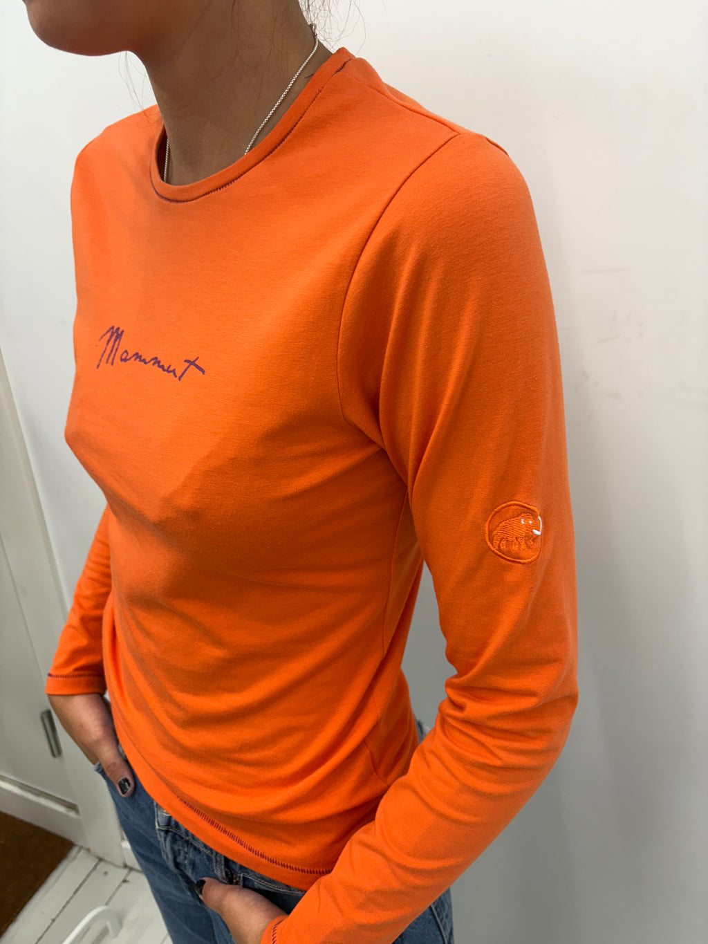 Orange Long Sleeve Mammut Logo Top