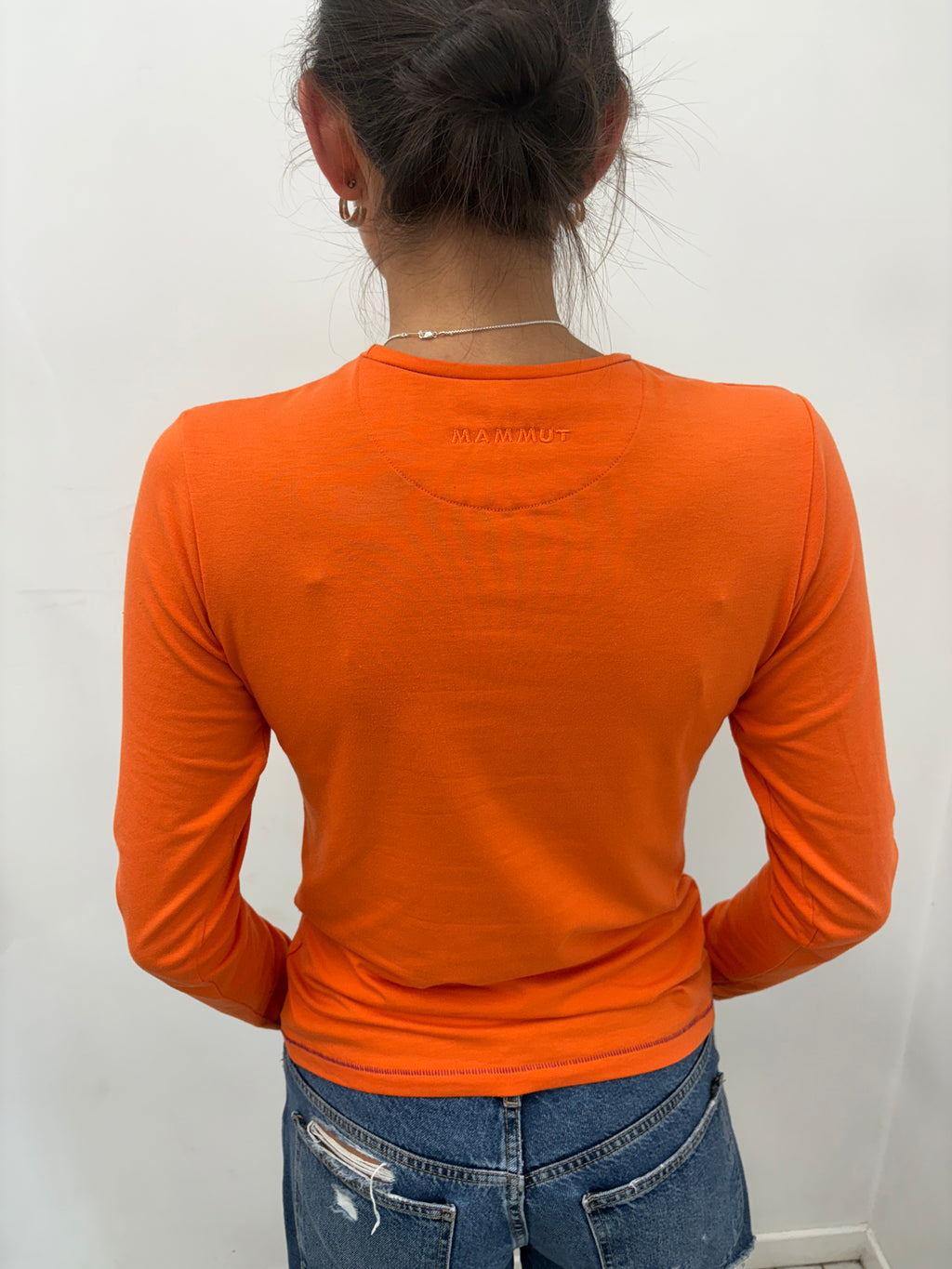 Orange Long Sleeve Mammut Logo Top