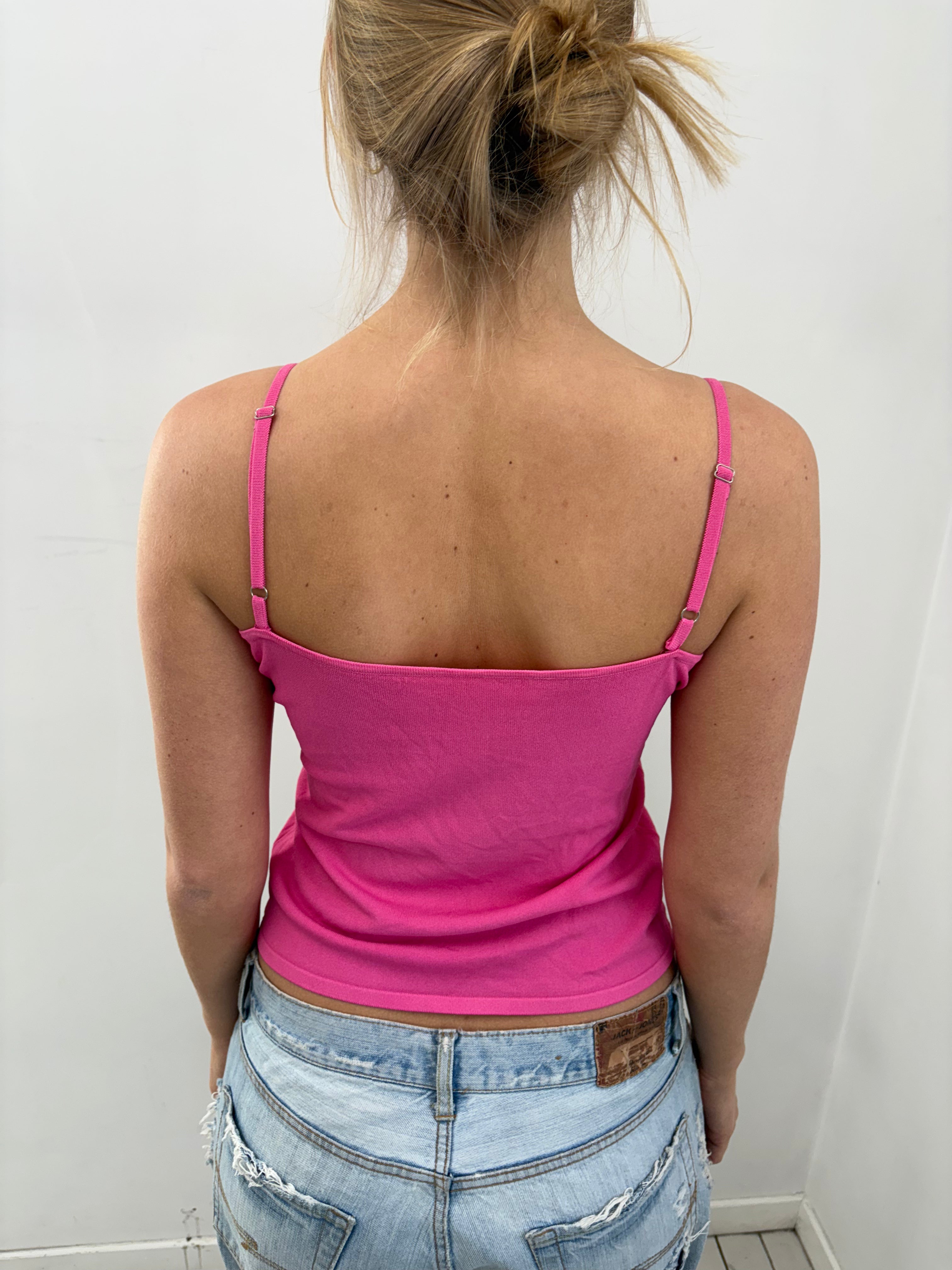 Pink Sequin Gradient Cami Top