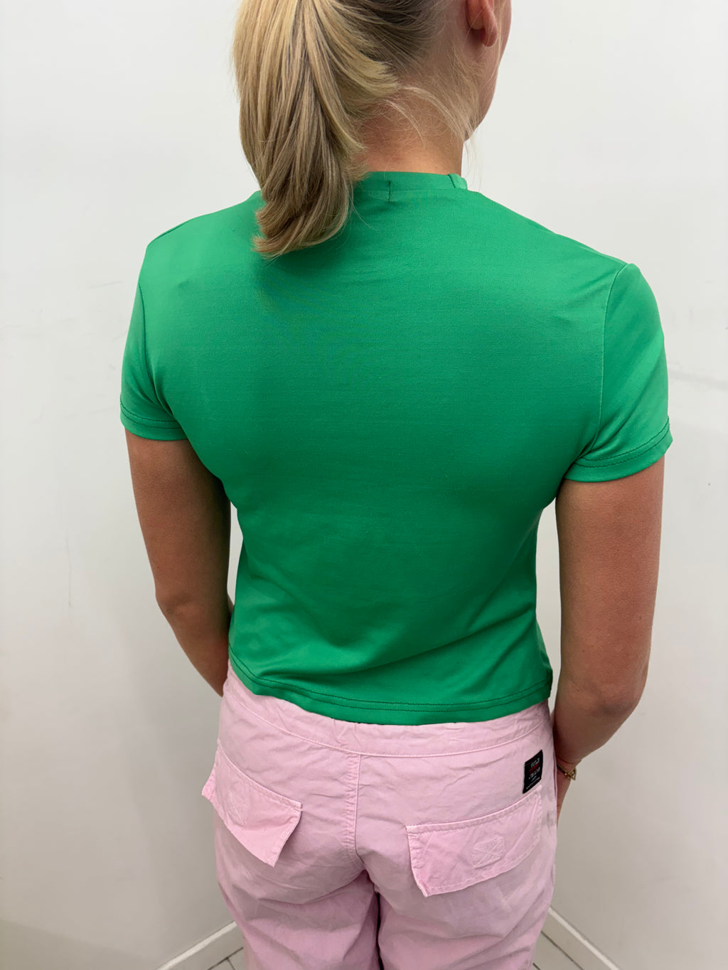 Green Glitter Tiger Stripe Studded Baby Tee