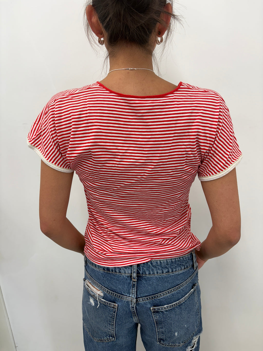 Red and White Striped Thunderbird T-Shirt
