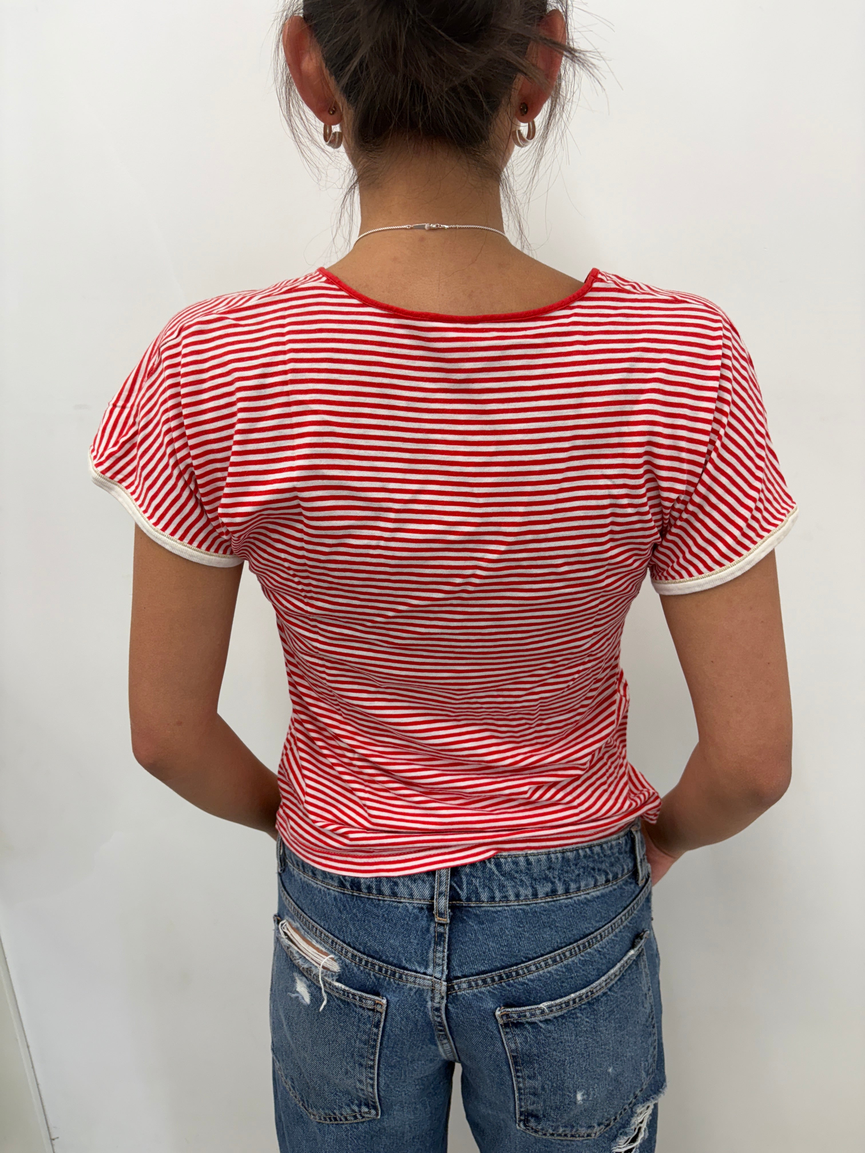 Red and White Striped Thunderbird T-Shirt