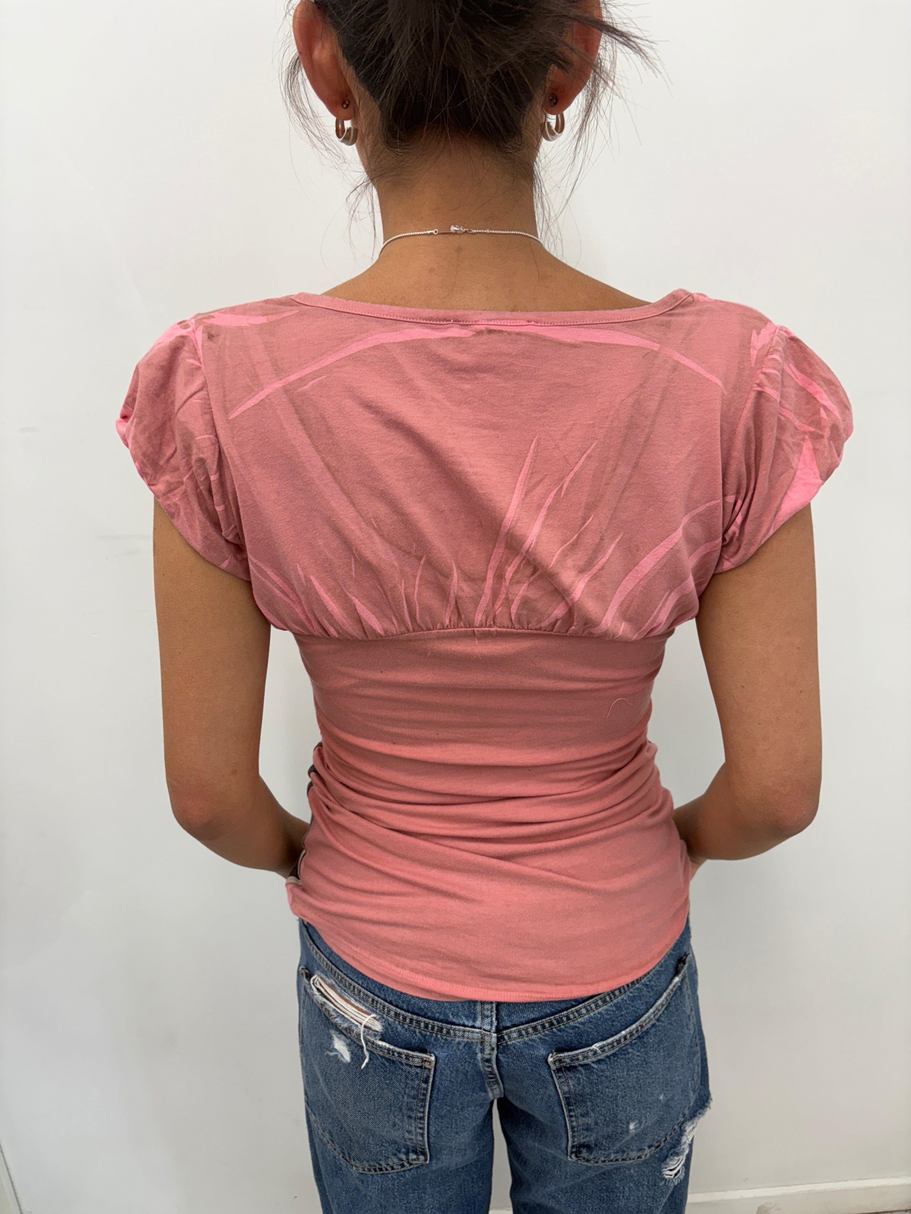 Pink Diesel Graphic Print T-Shirt