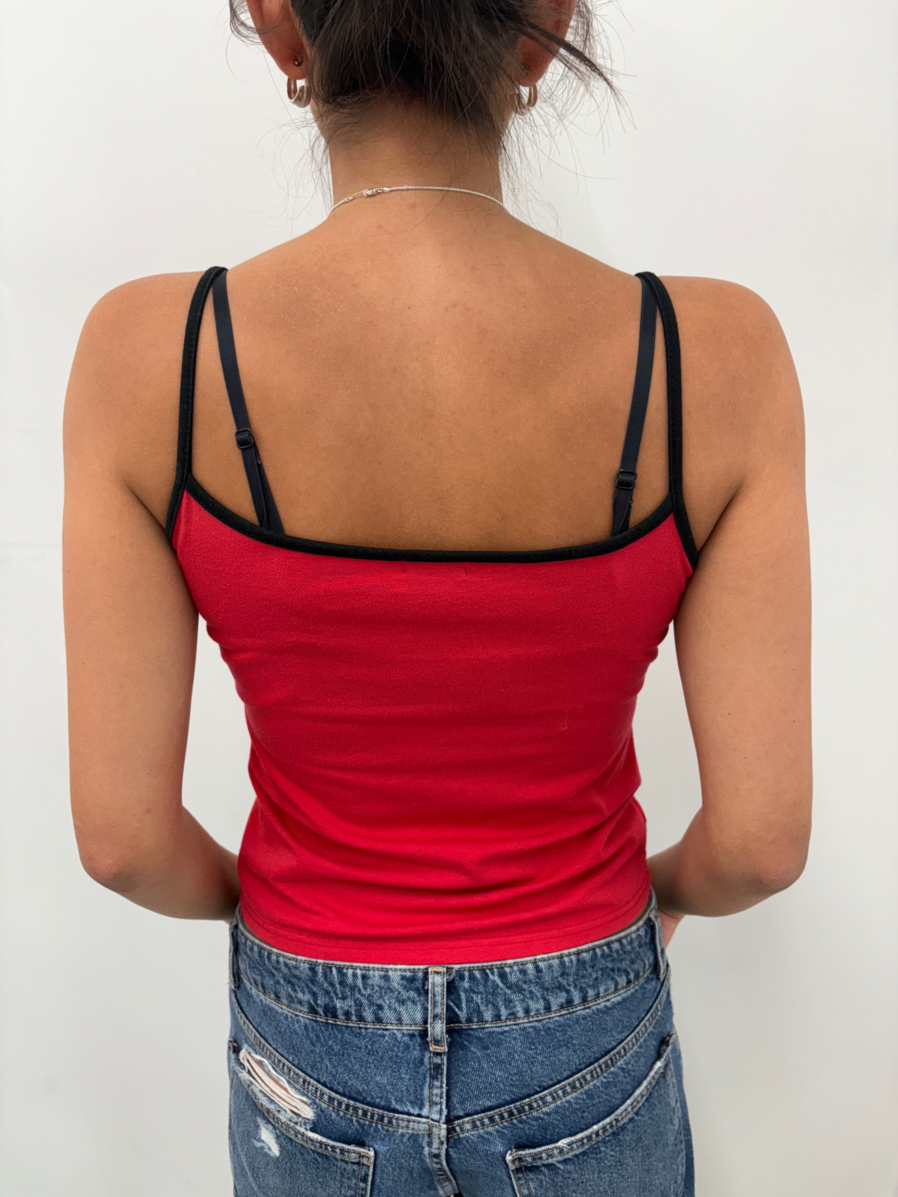 Red and Pink Sporty Number Cami