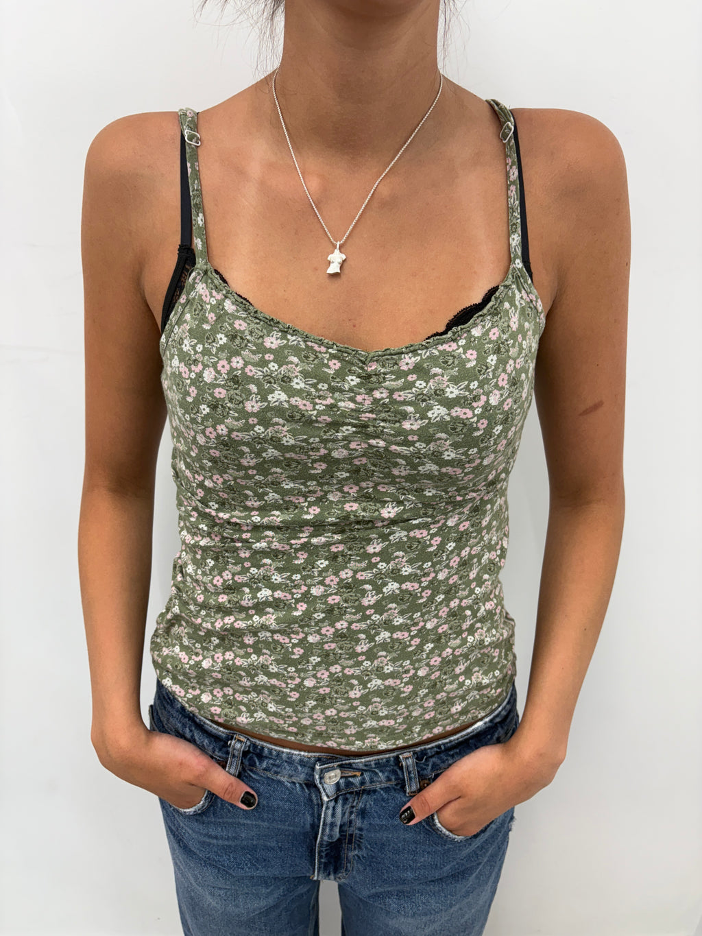 Abercrombie&Fitch Green Floral Print Cami