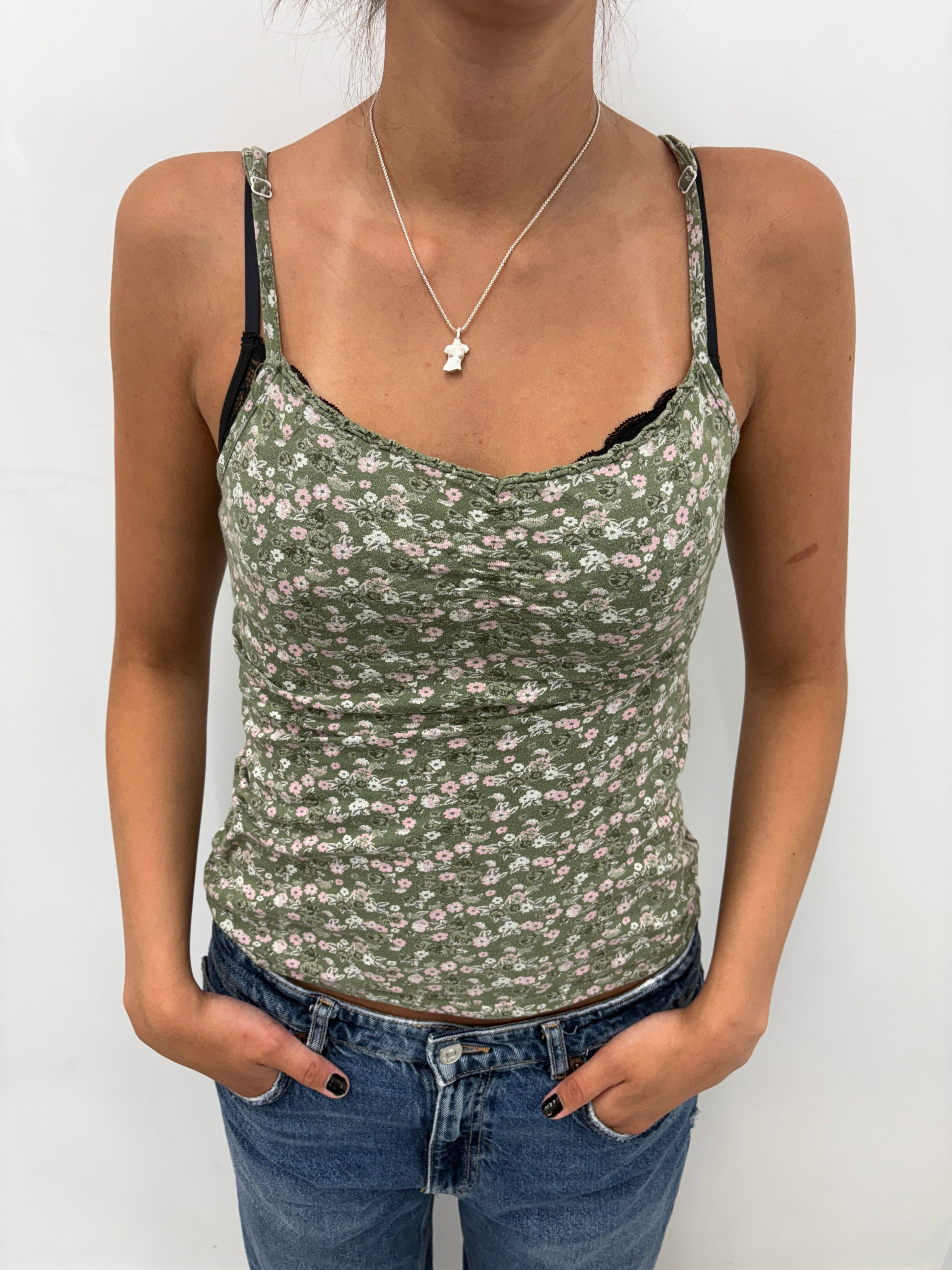Abercrombie&Fitch Green Floral Print Cami