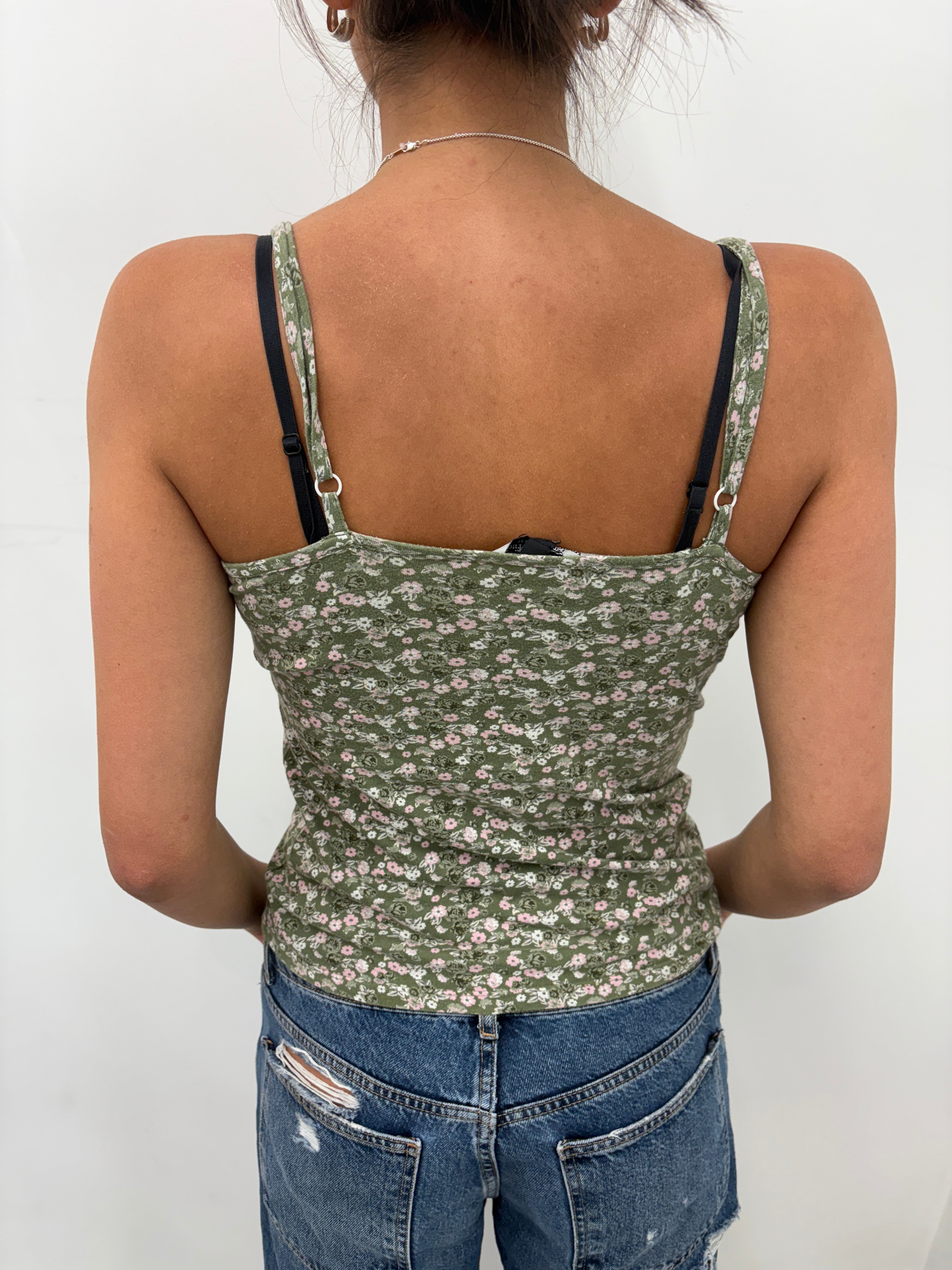 Abercrombie&Fitch Green Floral Print Cami