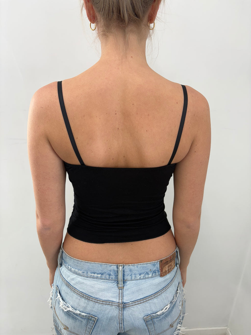 Black Lace Strapless Corset Top