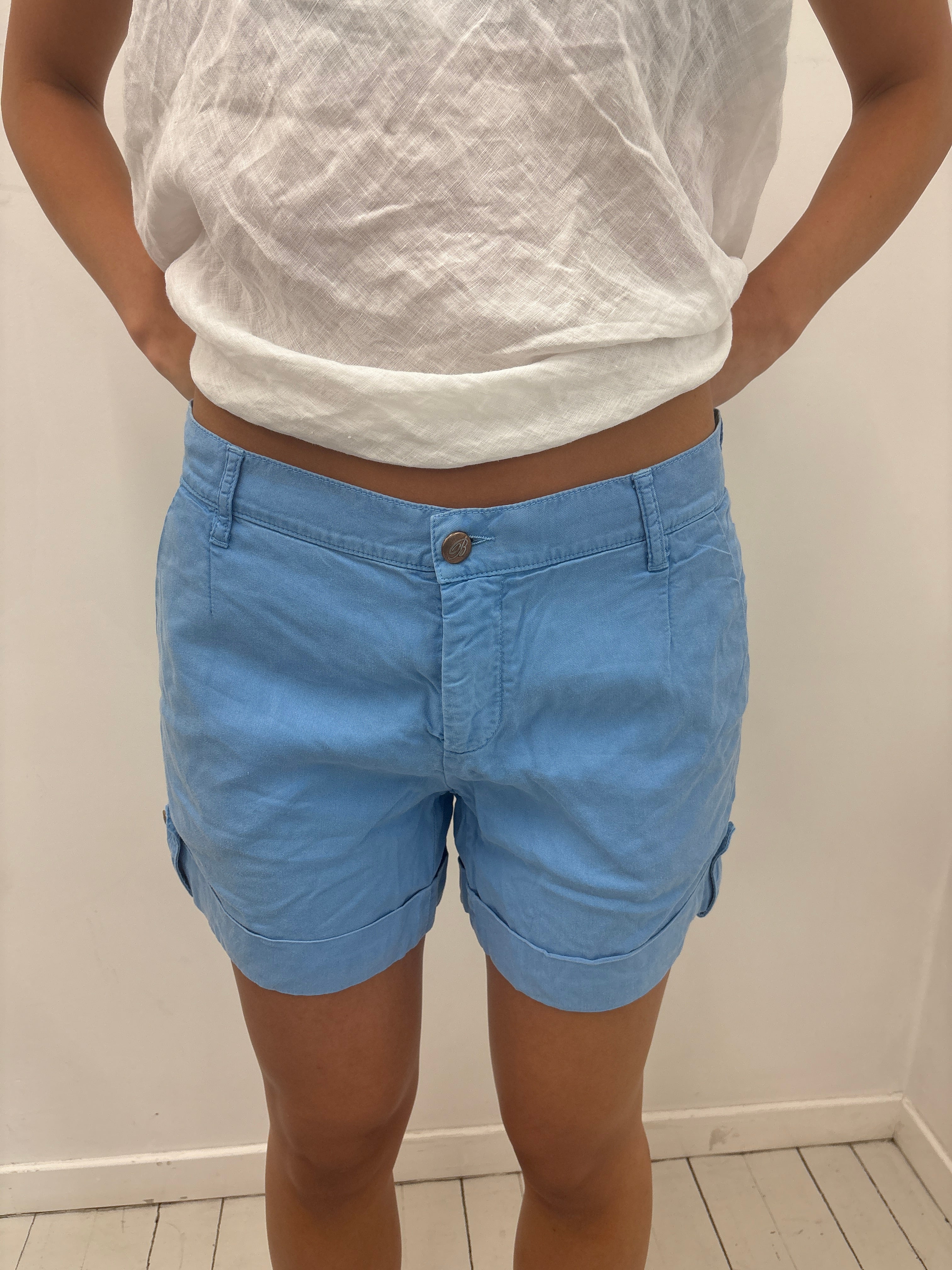 Blumarine Light Blue Chino Shorts Cargo Pocket Y2K