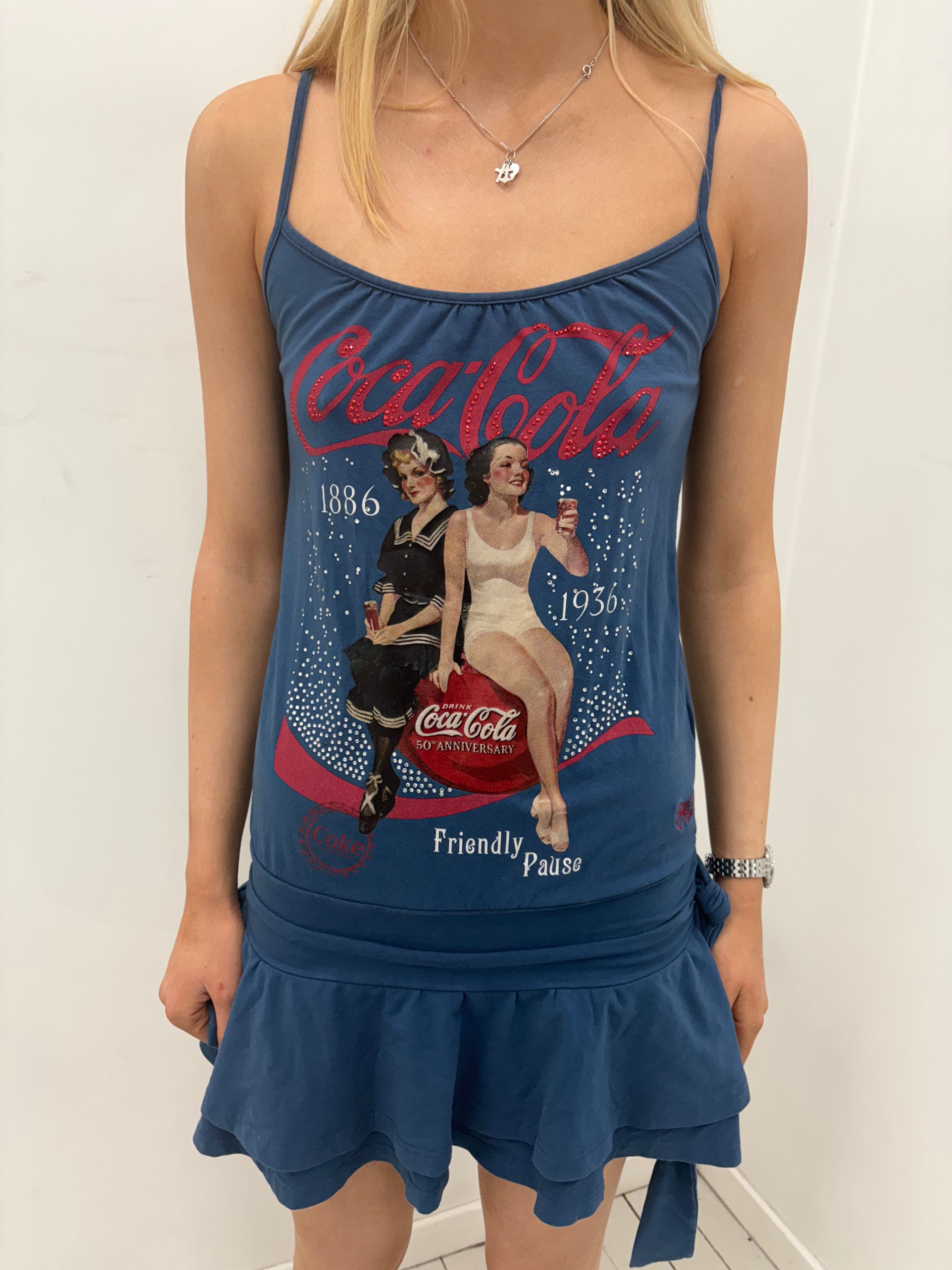 Y2K Coca-Cola Graphic Mini Dress