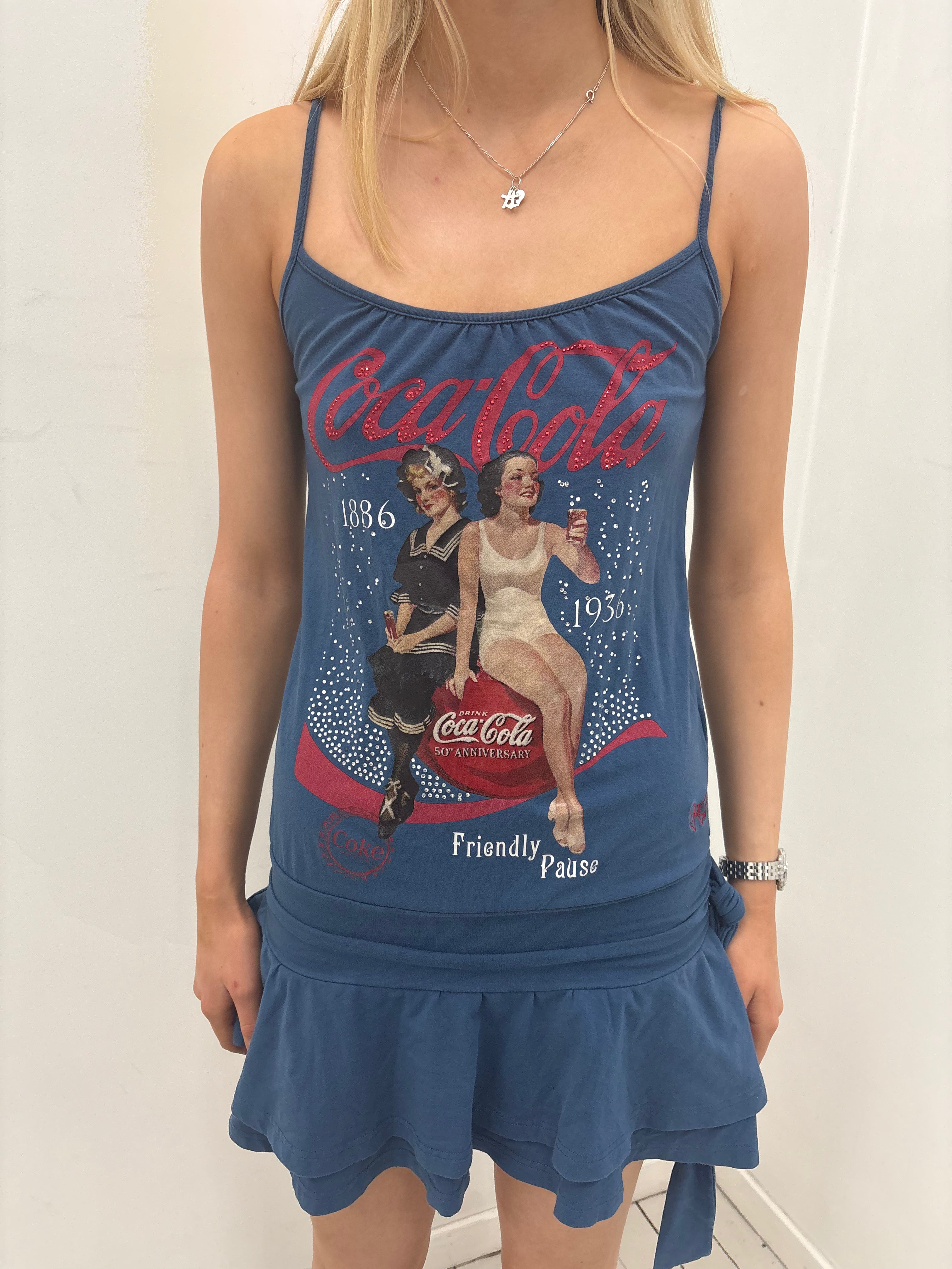 Y2K Coca-Cola Graphic Mini Dress