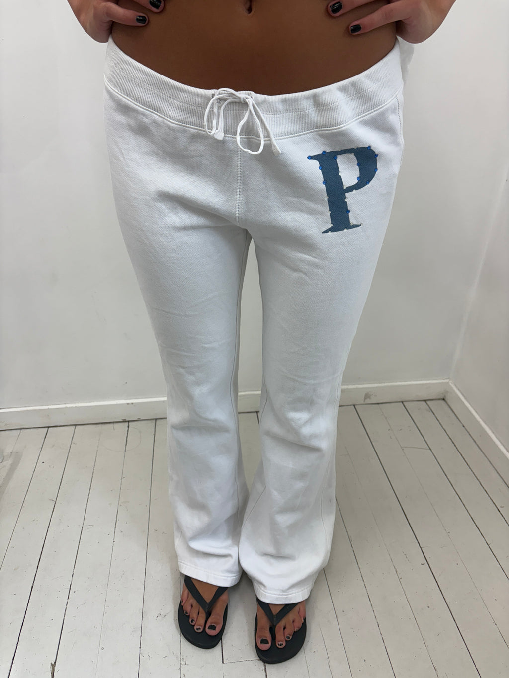 Polo Jeans White Sweatpants Logo Y2K
