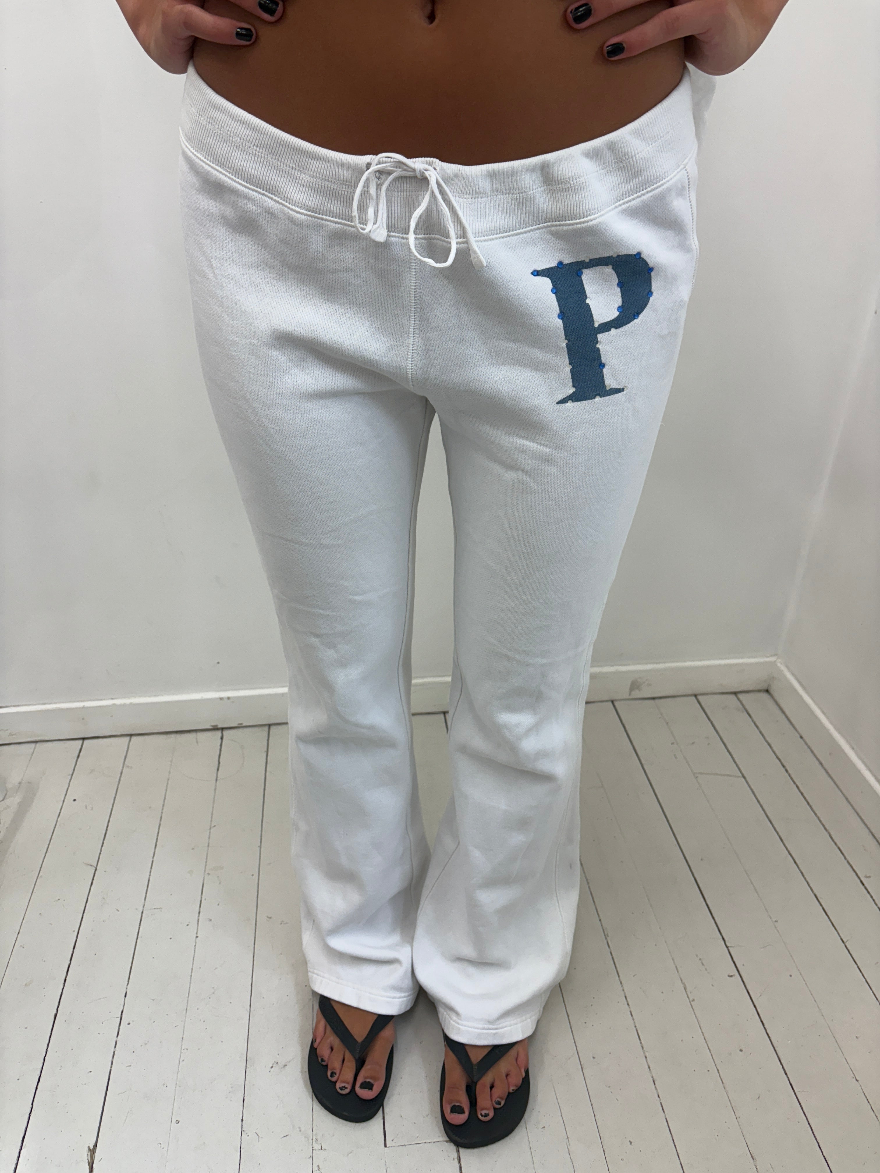 Polo Jeans White Sweatpants Logo Y2K