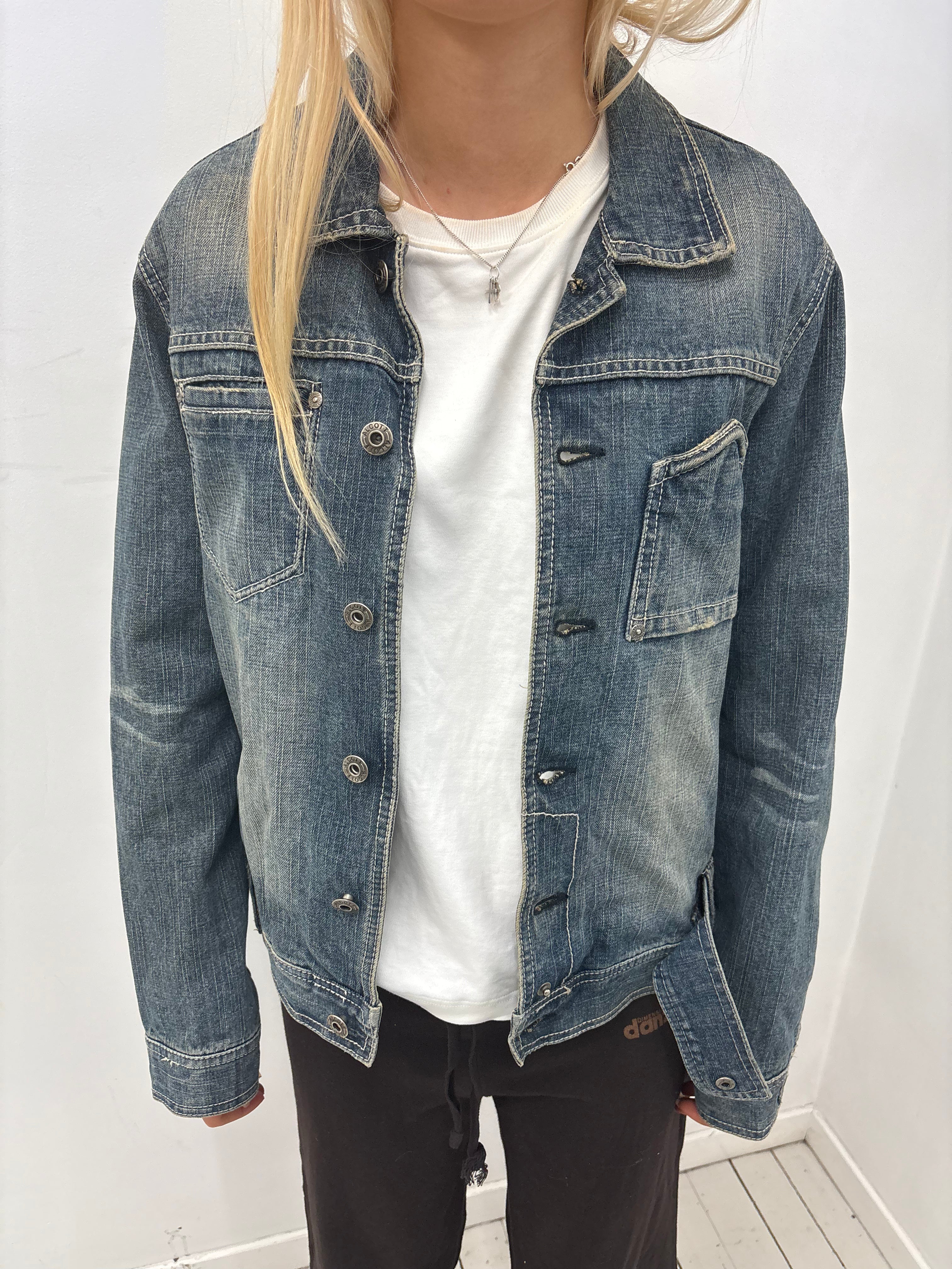 Vintage Wash Y2K Denim Jacket
