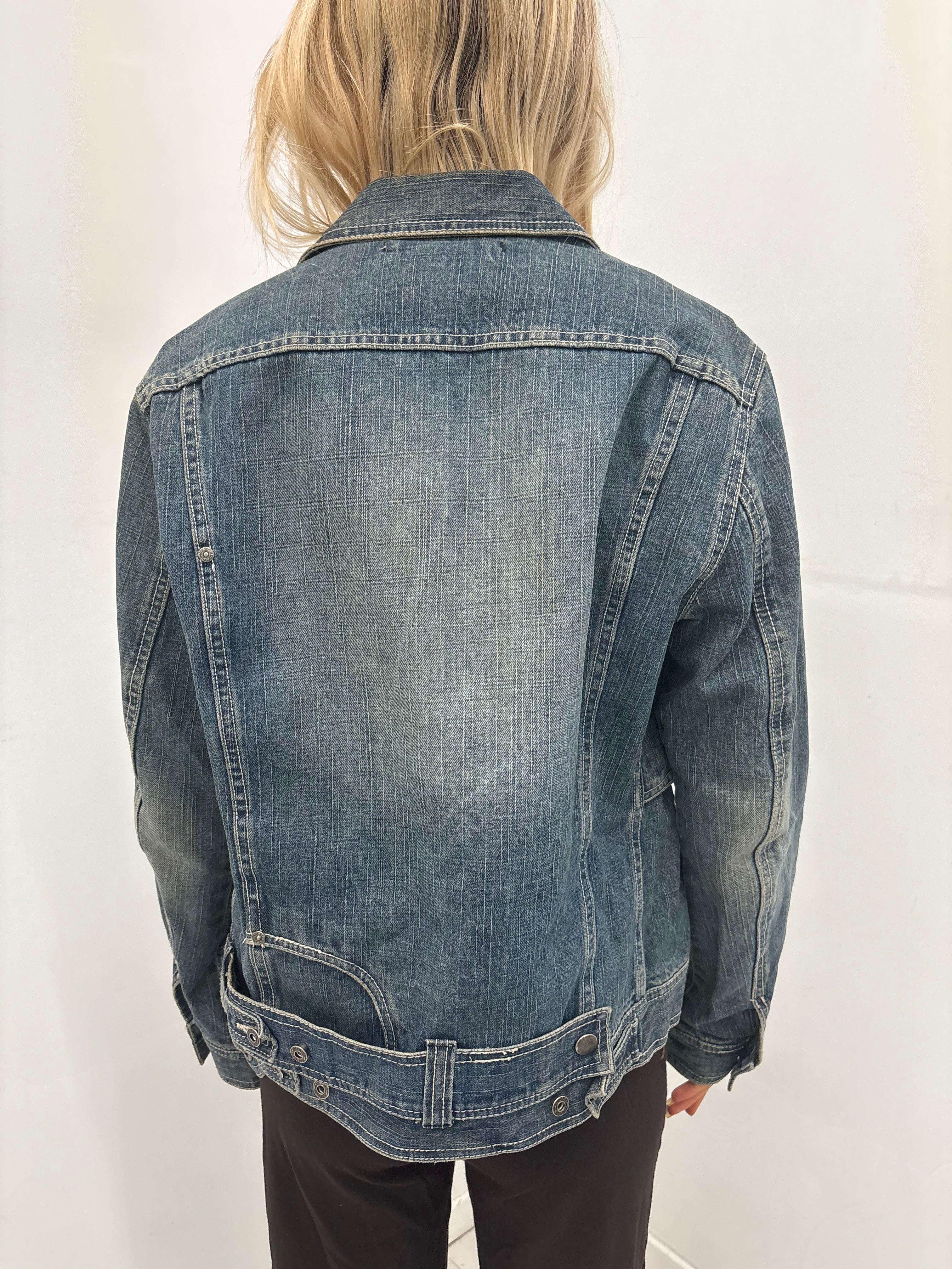 Vintage Wash Y2K Denim Jacket