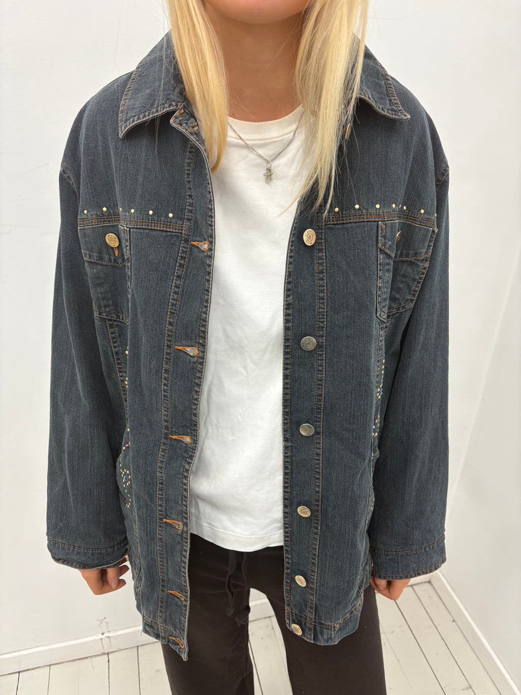 Y2K Studded Denim Jacket