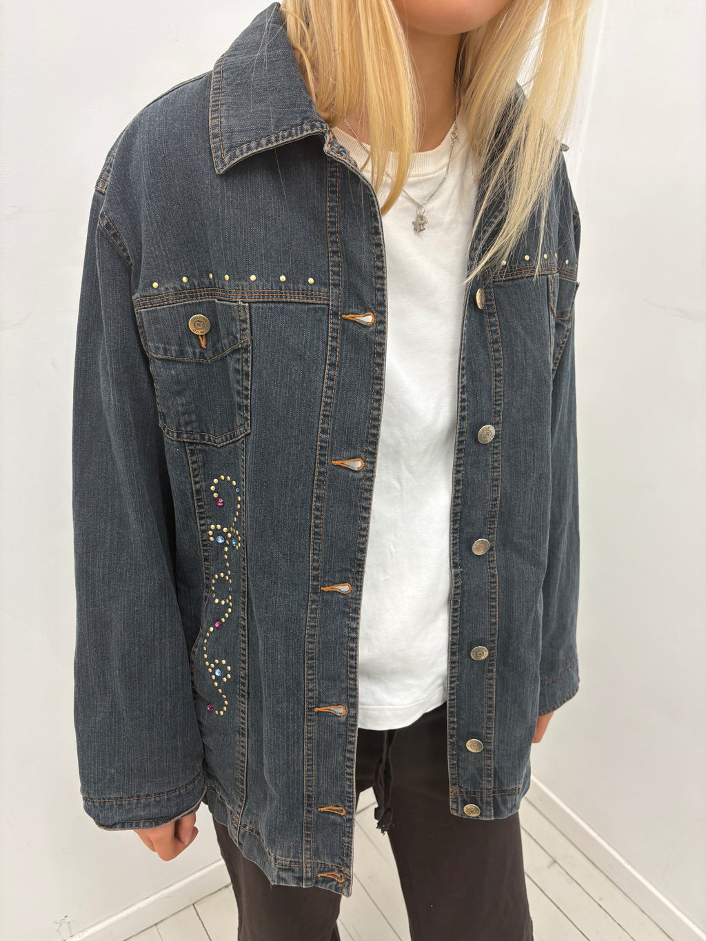 Y2K Studded Denim Jacket