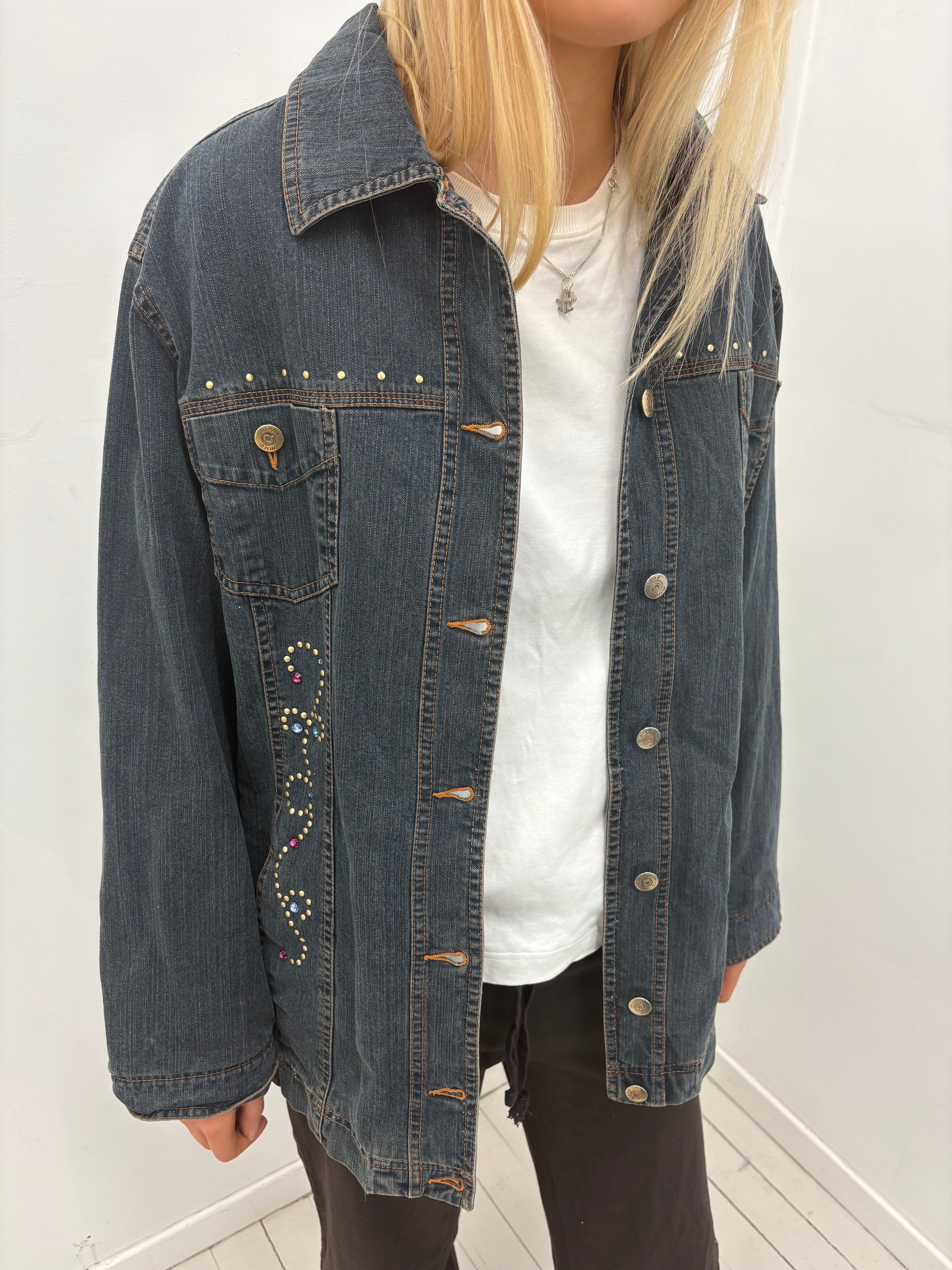 Y2K Studded Denim Jacket