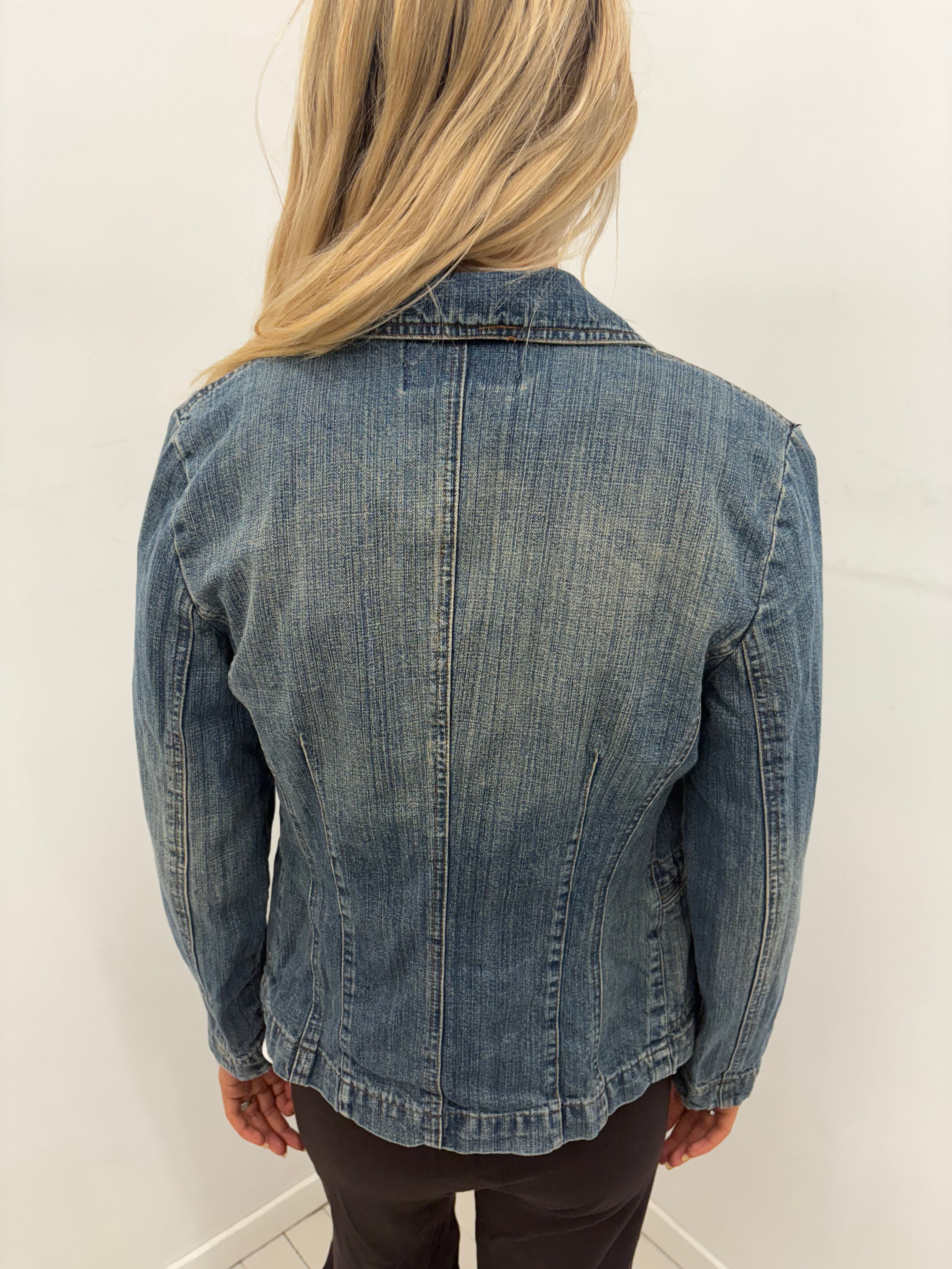 Fitted Y2K Denim Blazer