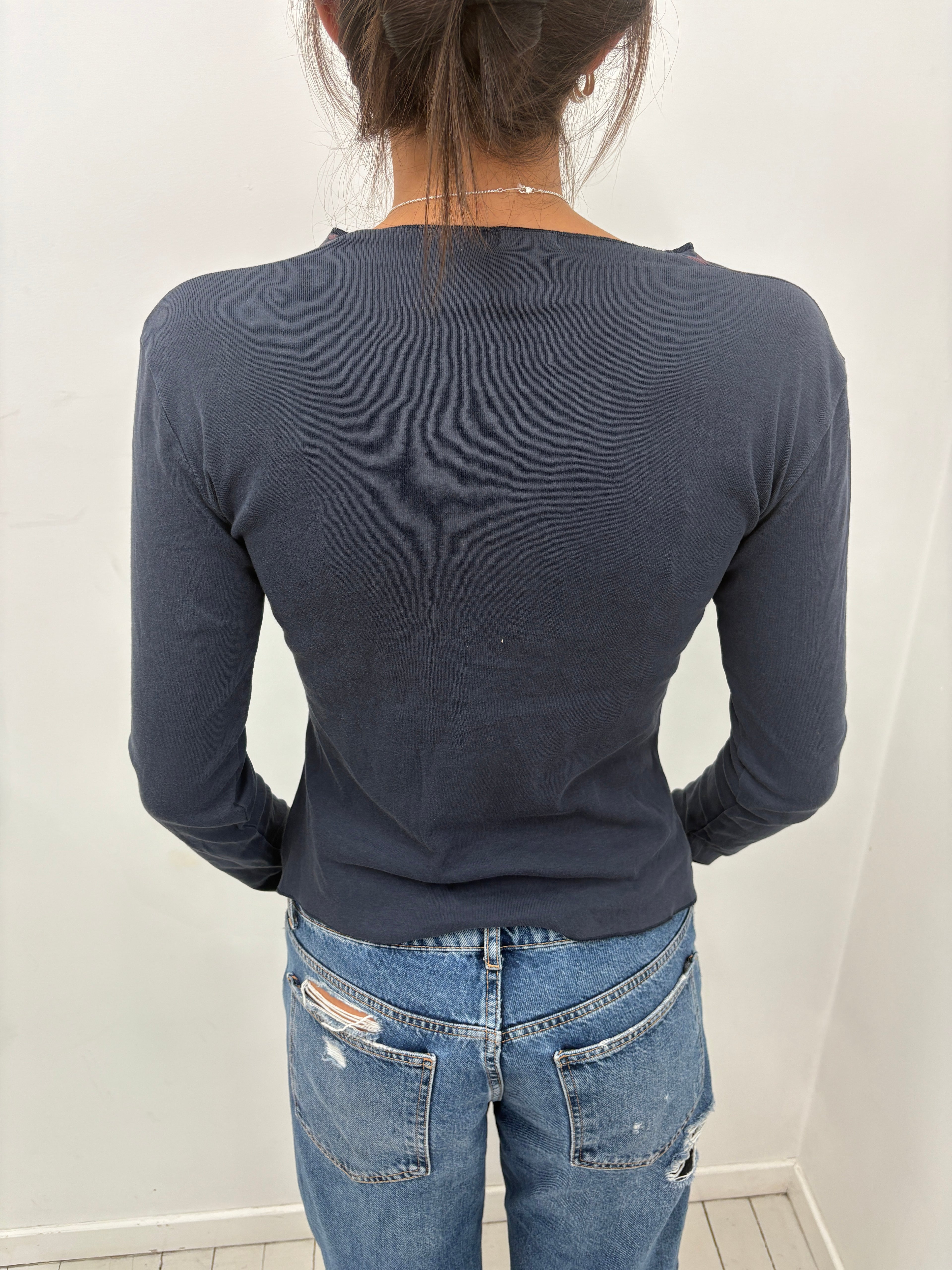 Navy United Colors of Benetton Graphic Top