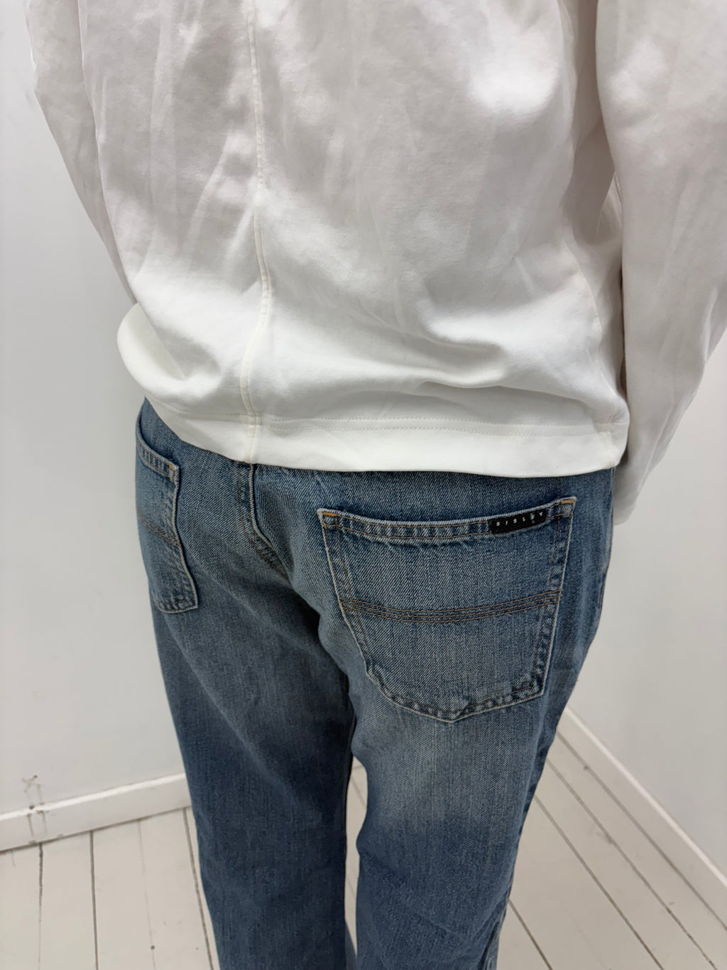 Y2K Light Wash Low-Rise Flared Jeans