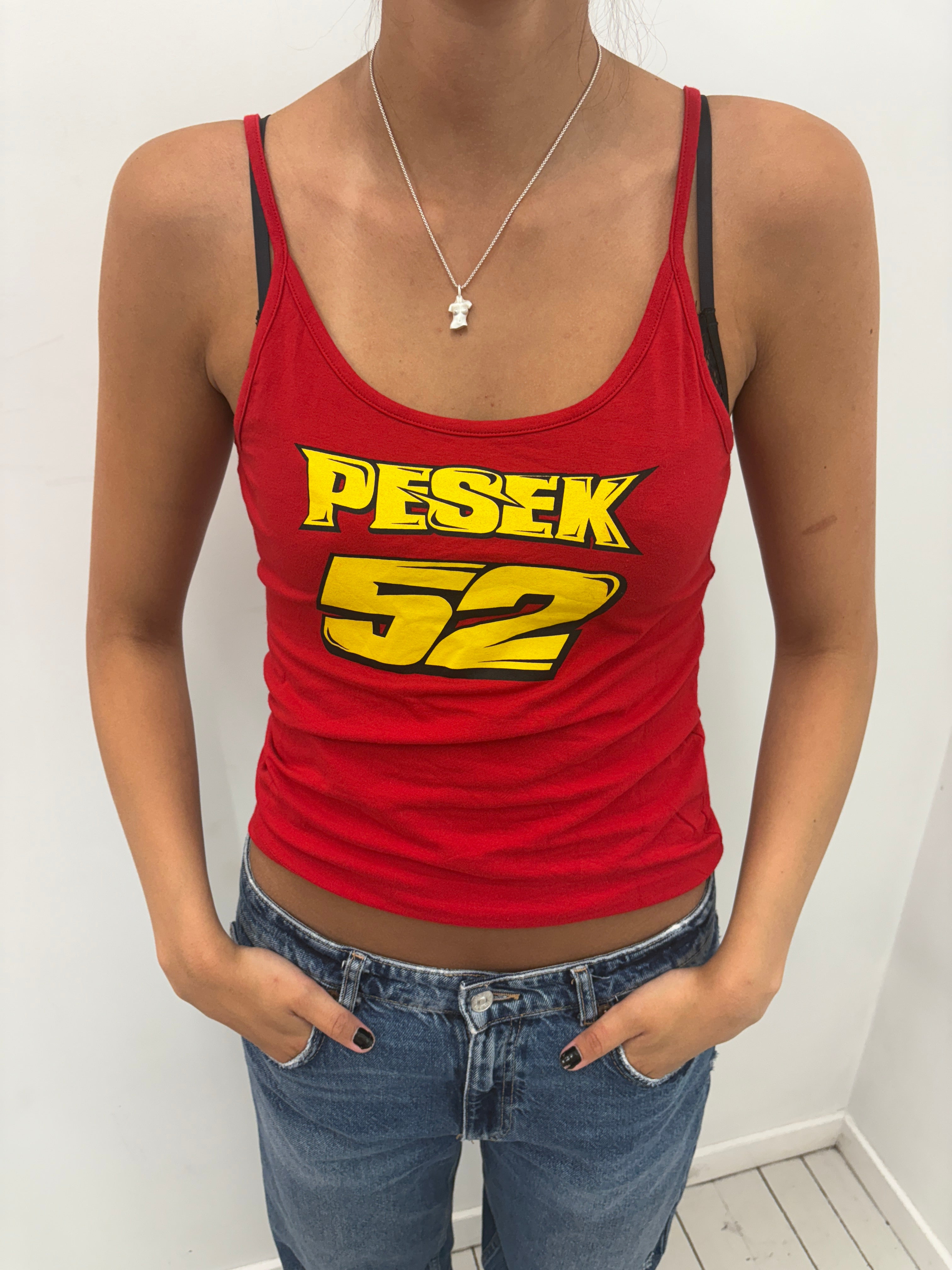 Red Pesek 52 Racing Graphic Tank Top