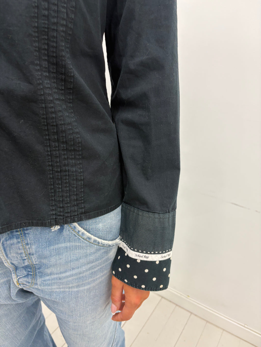 Polka cuff detail shirt with cool buttons