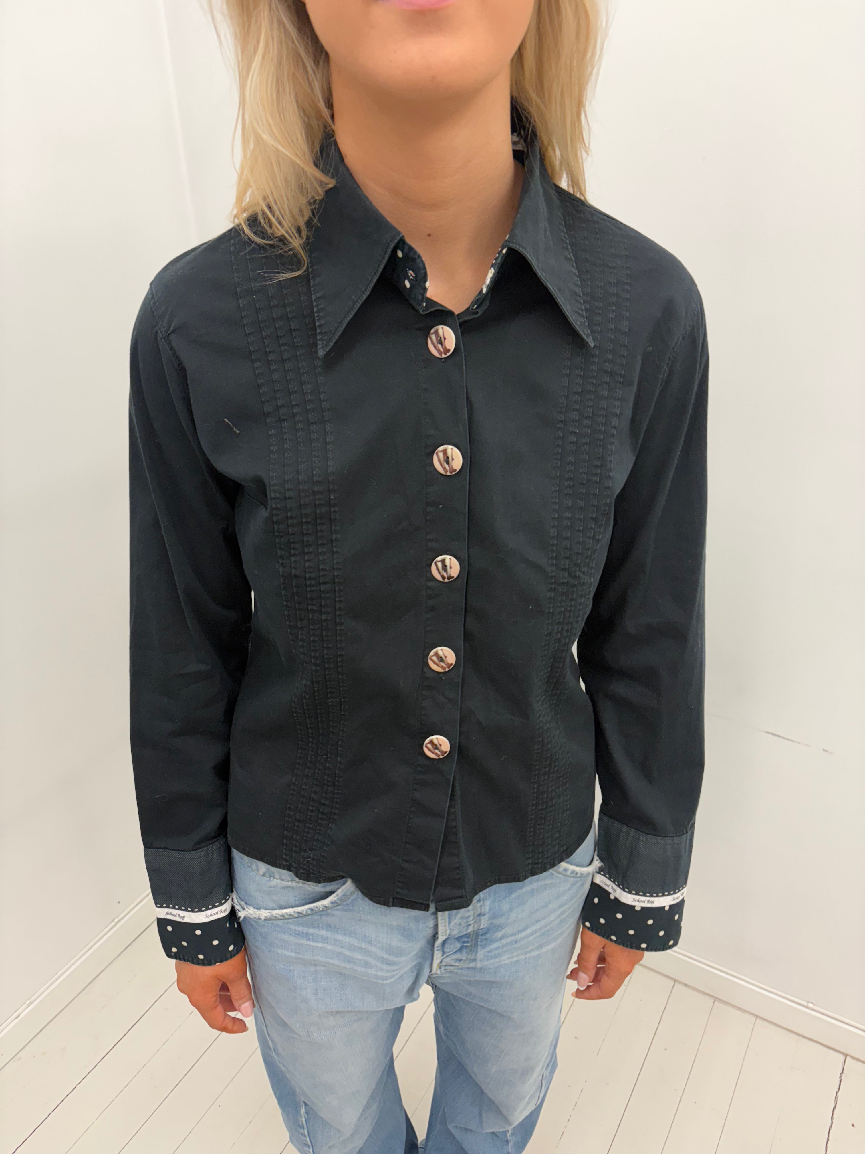 Polka cuff detail shirt with cool buttons