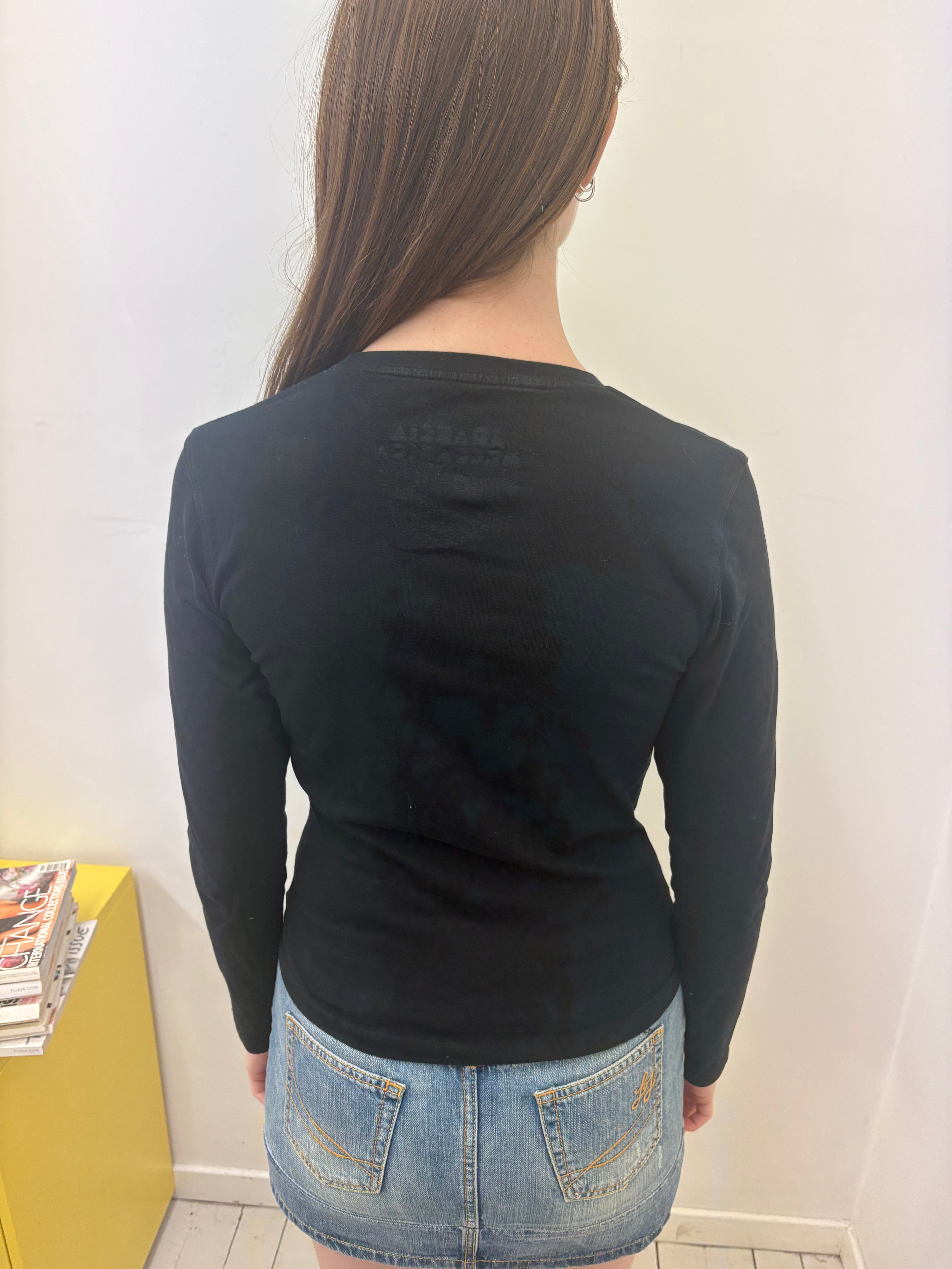 Black Fitted Graphic Long Sleeve Arancia Meccanica
