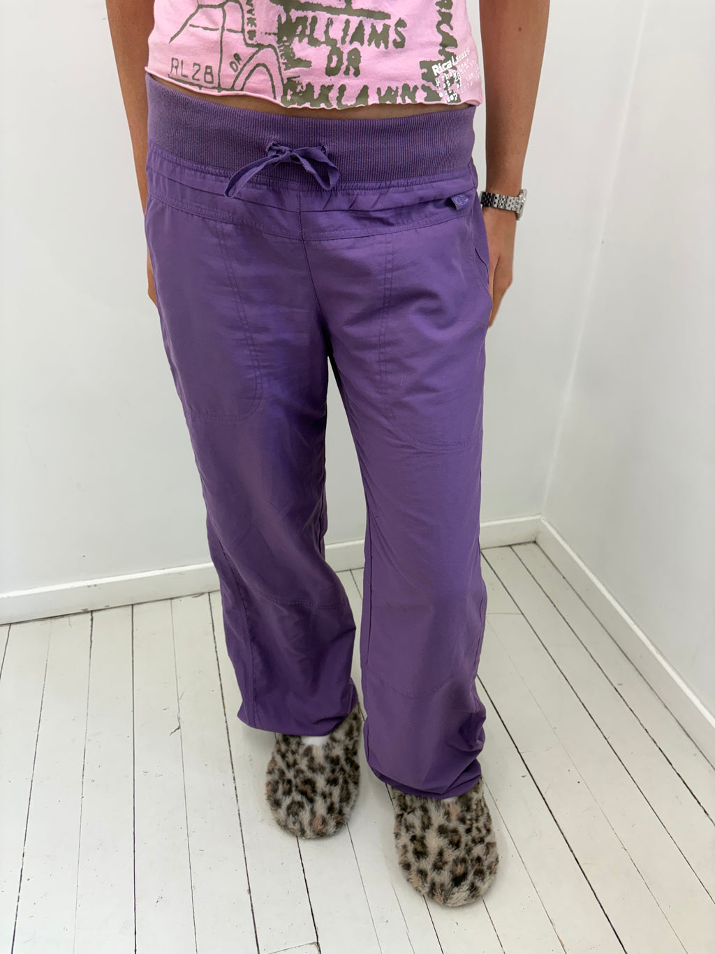 Y2K Purple Champion Track Pants