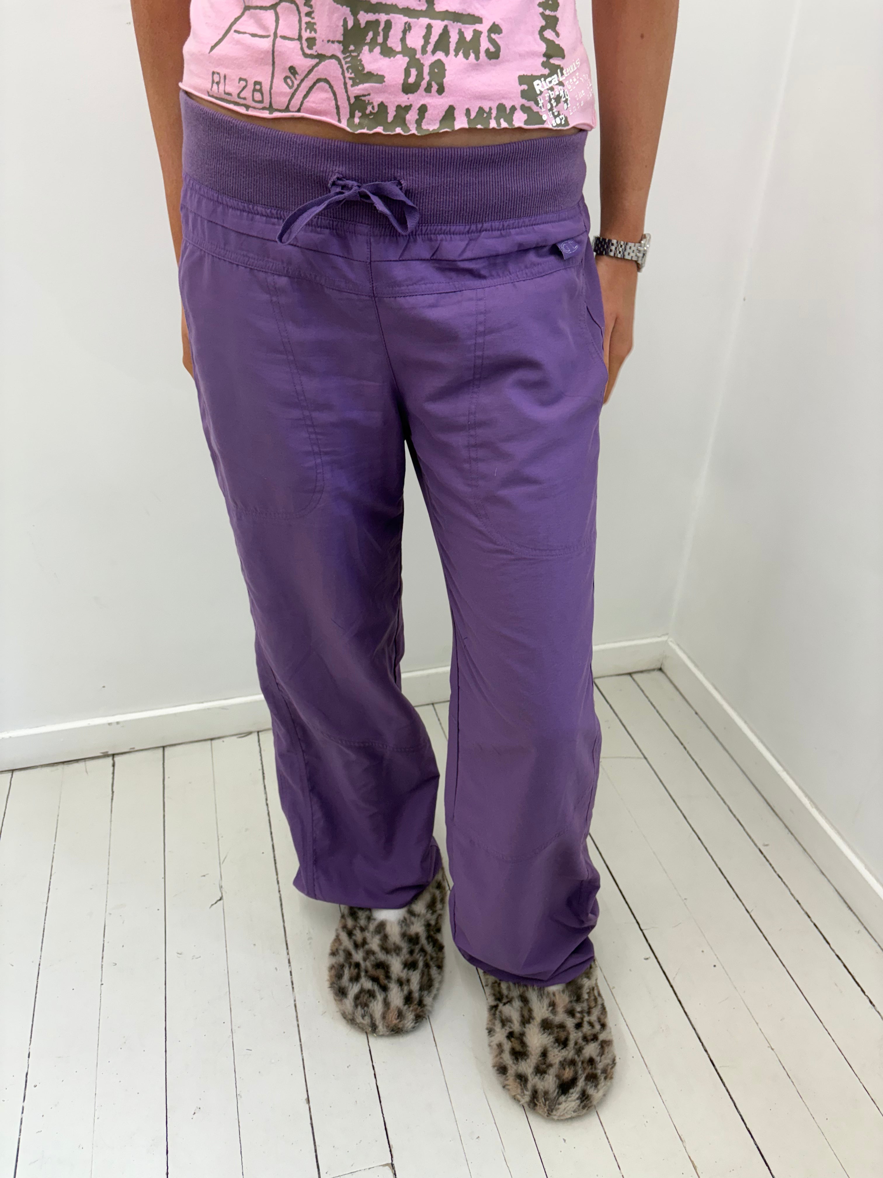 Y2K Purple Champion Track Pants