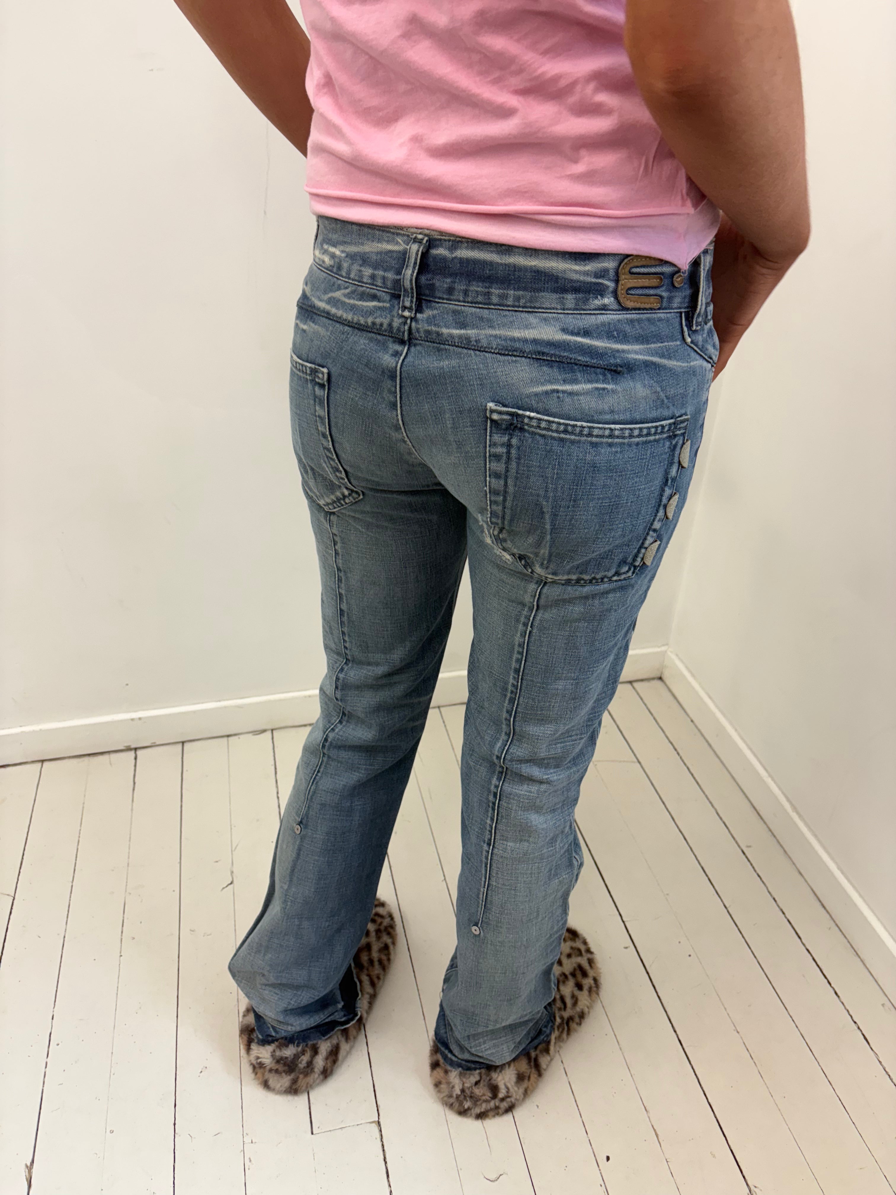 Y2K Low Rise Straight Leg Jeans