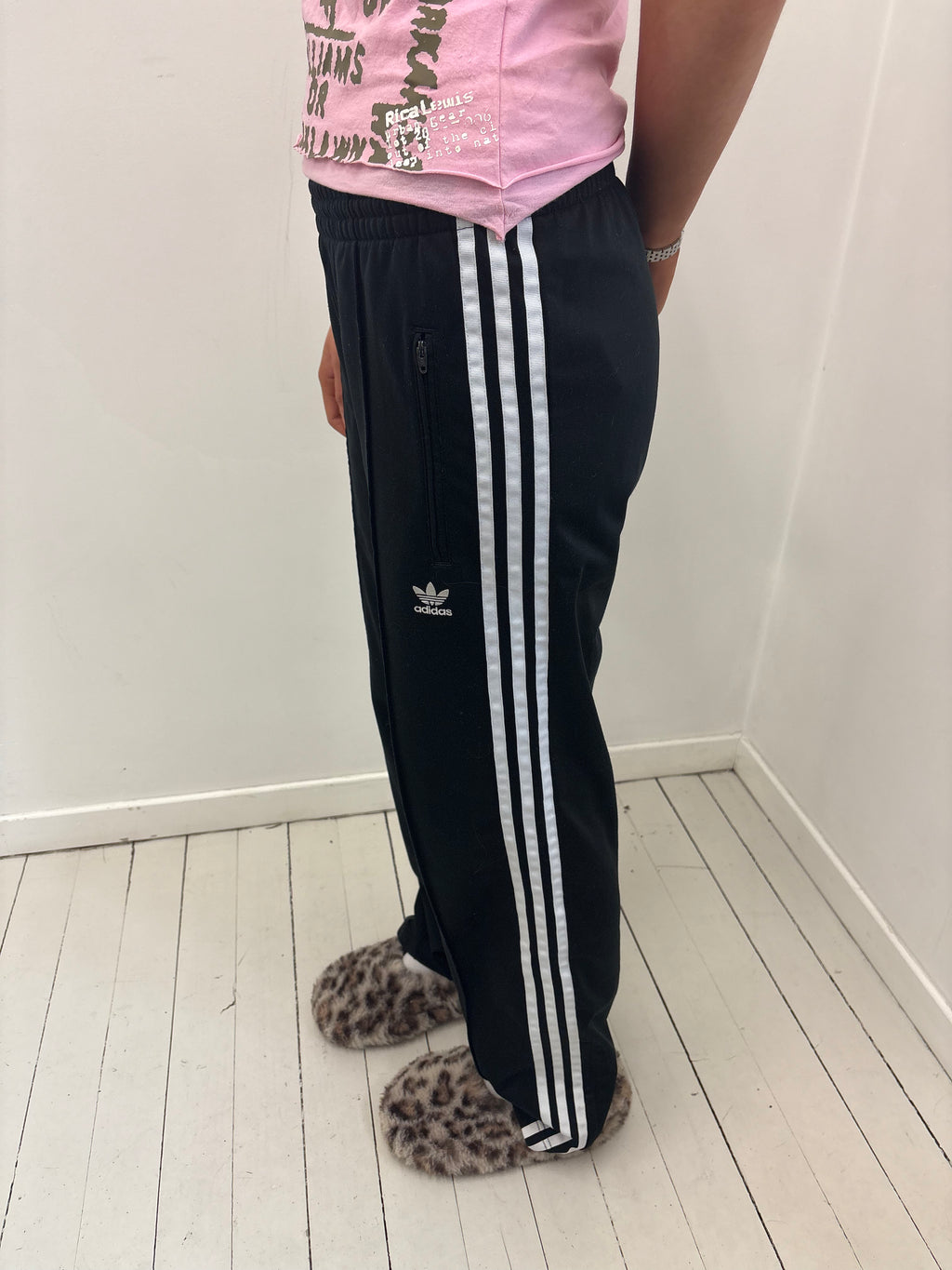Y2K Adidas Black Track Pants