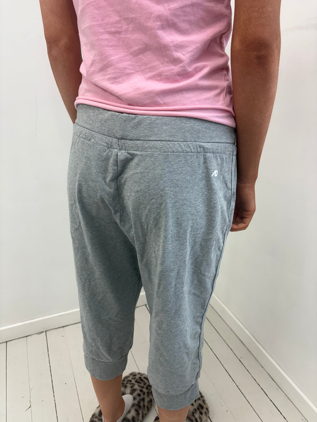 Nike Grey Marl Cropped Jogger Capri Sweatpants
