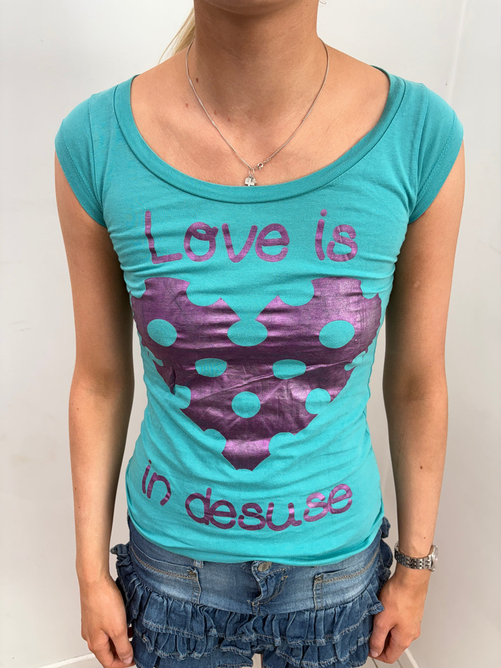 Teal Love Is In Desuse Graphic Tee