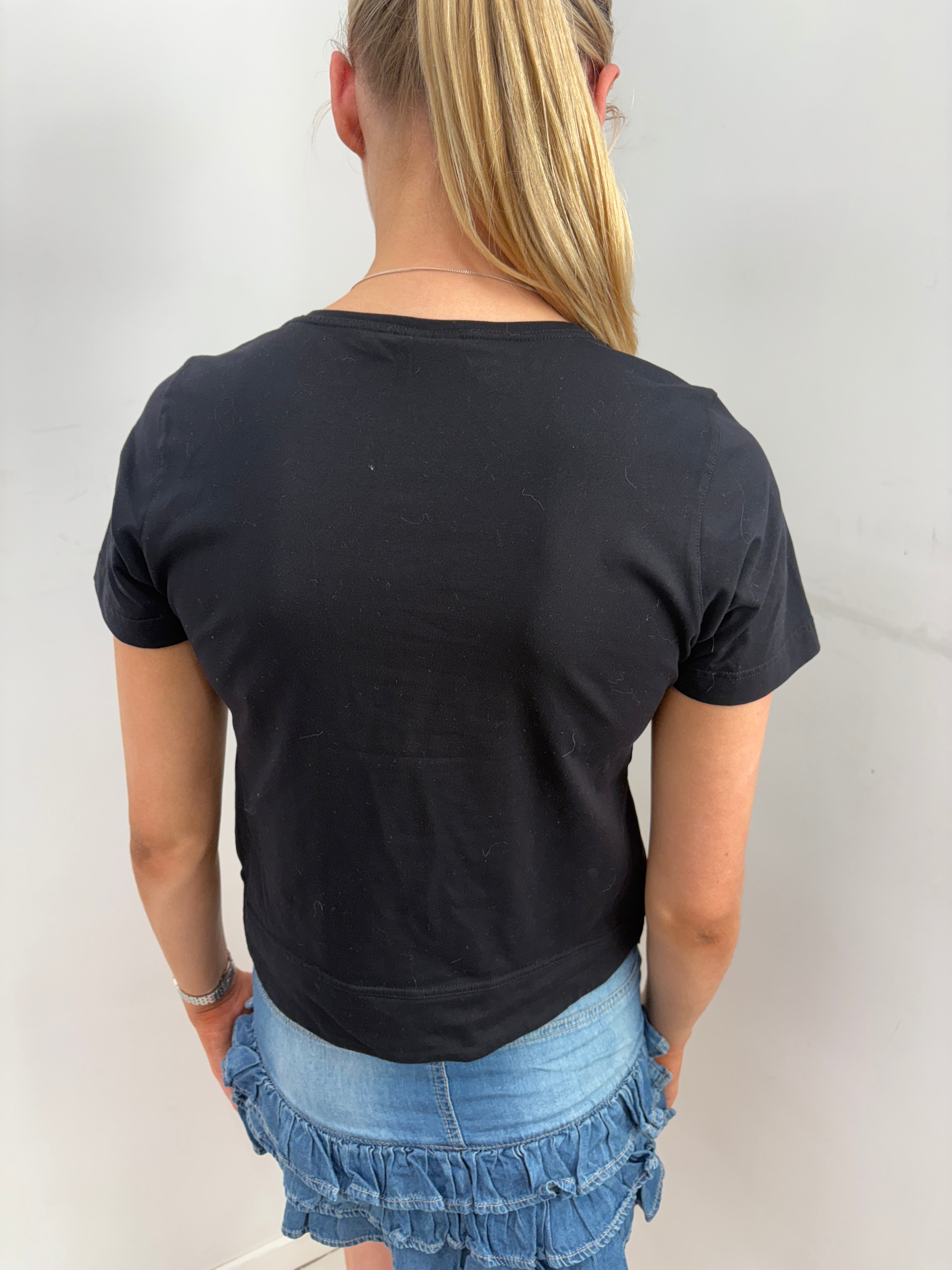 Black Adidas V-Neck Sport Tee