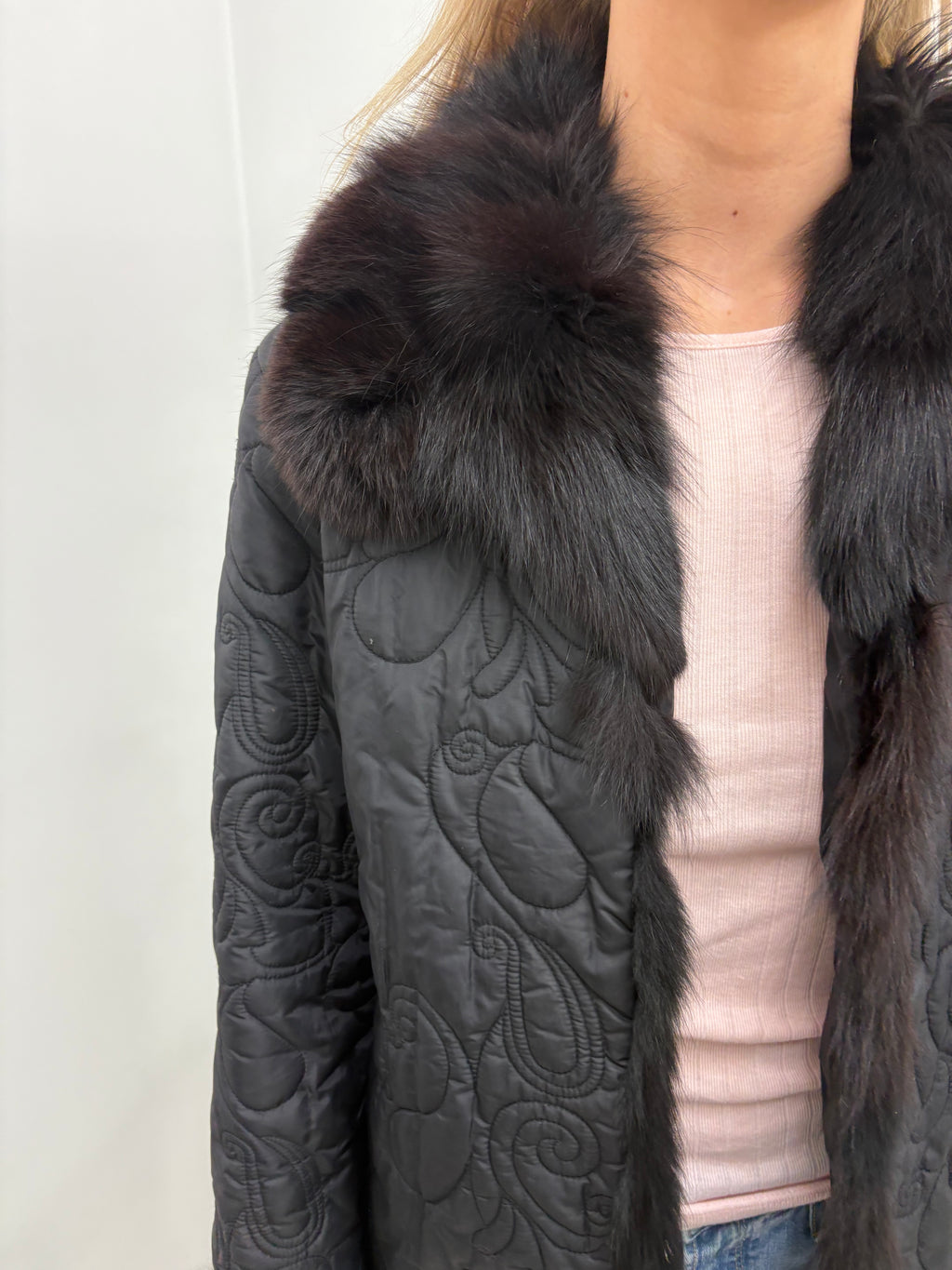 Black quilted Afghan Coat
