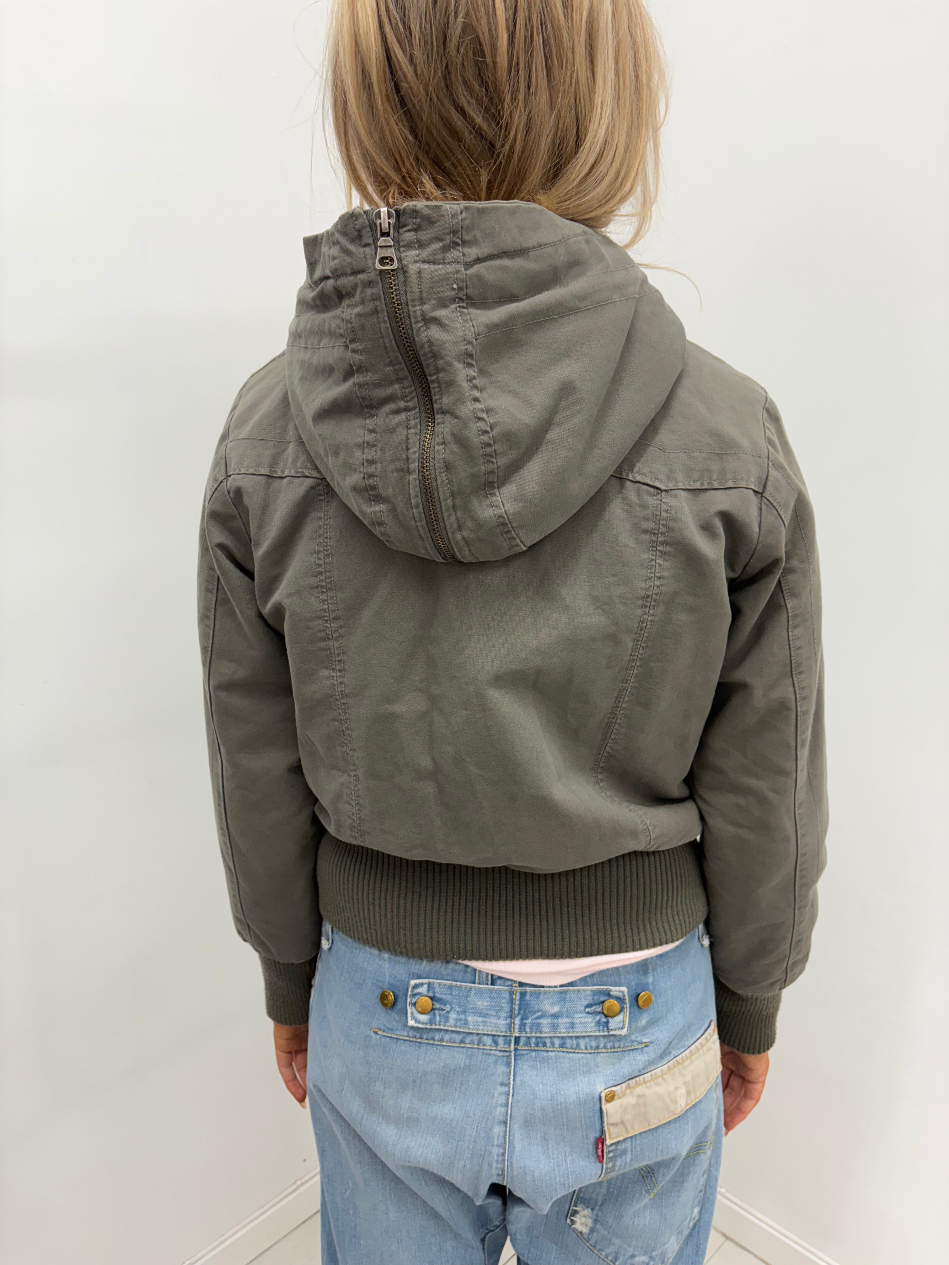 Khaki Utility Hooded Jacket