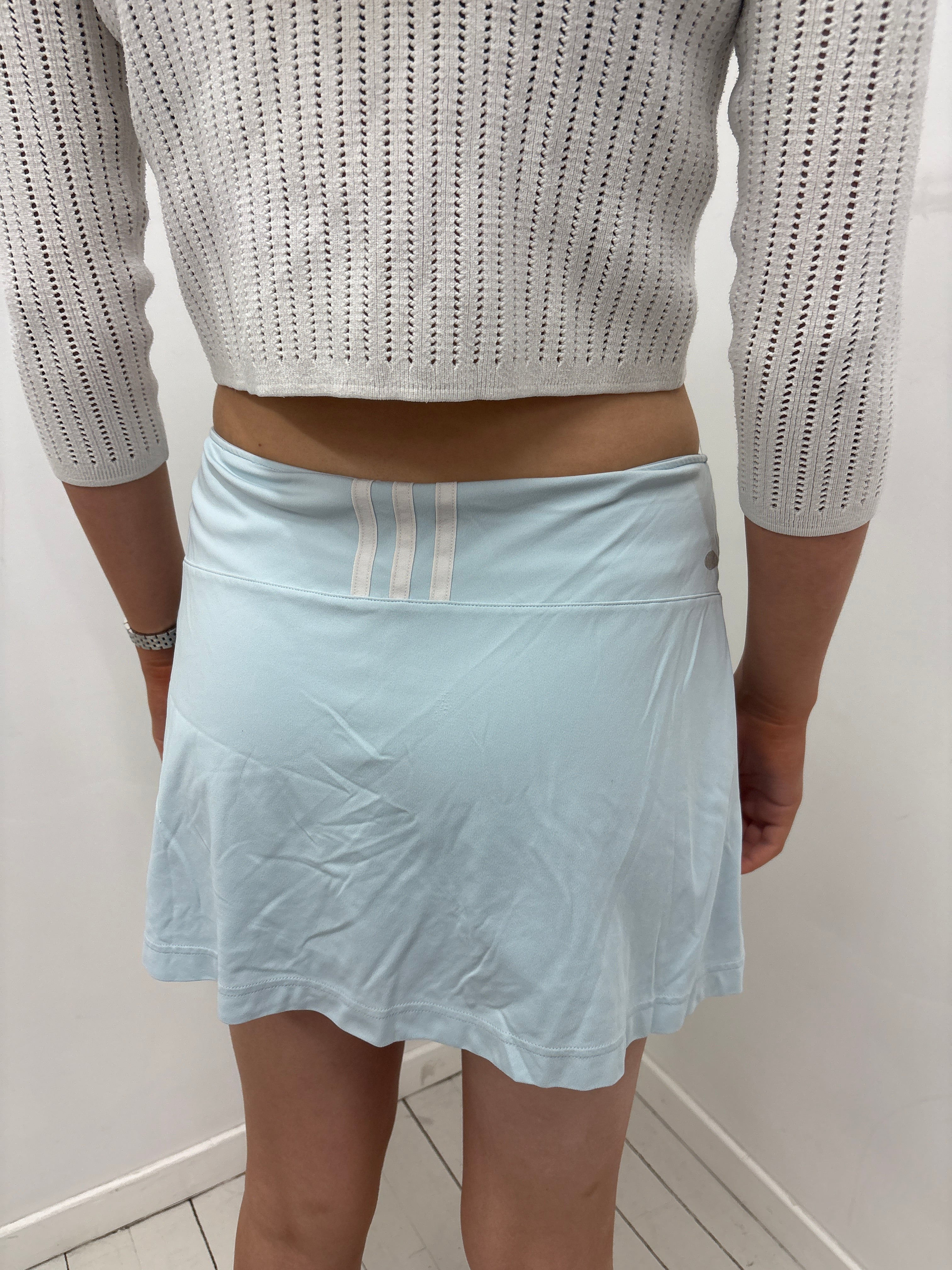 Adidas Baby Blue Pleated Tennis Skort