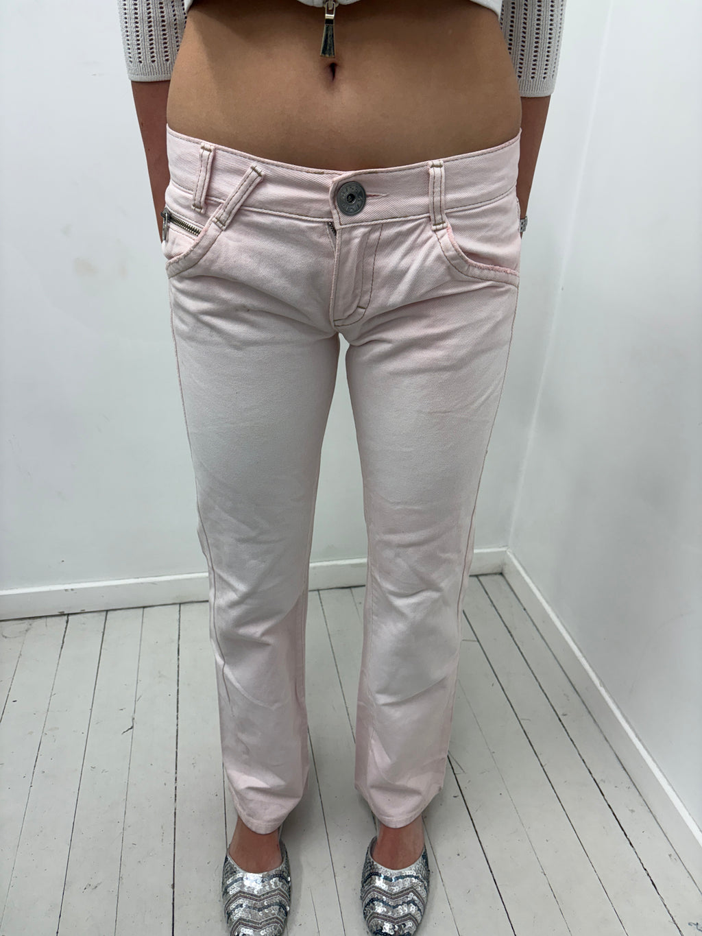 Miss Sixty Pale Pink Low-Rise Denim Jeans
