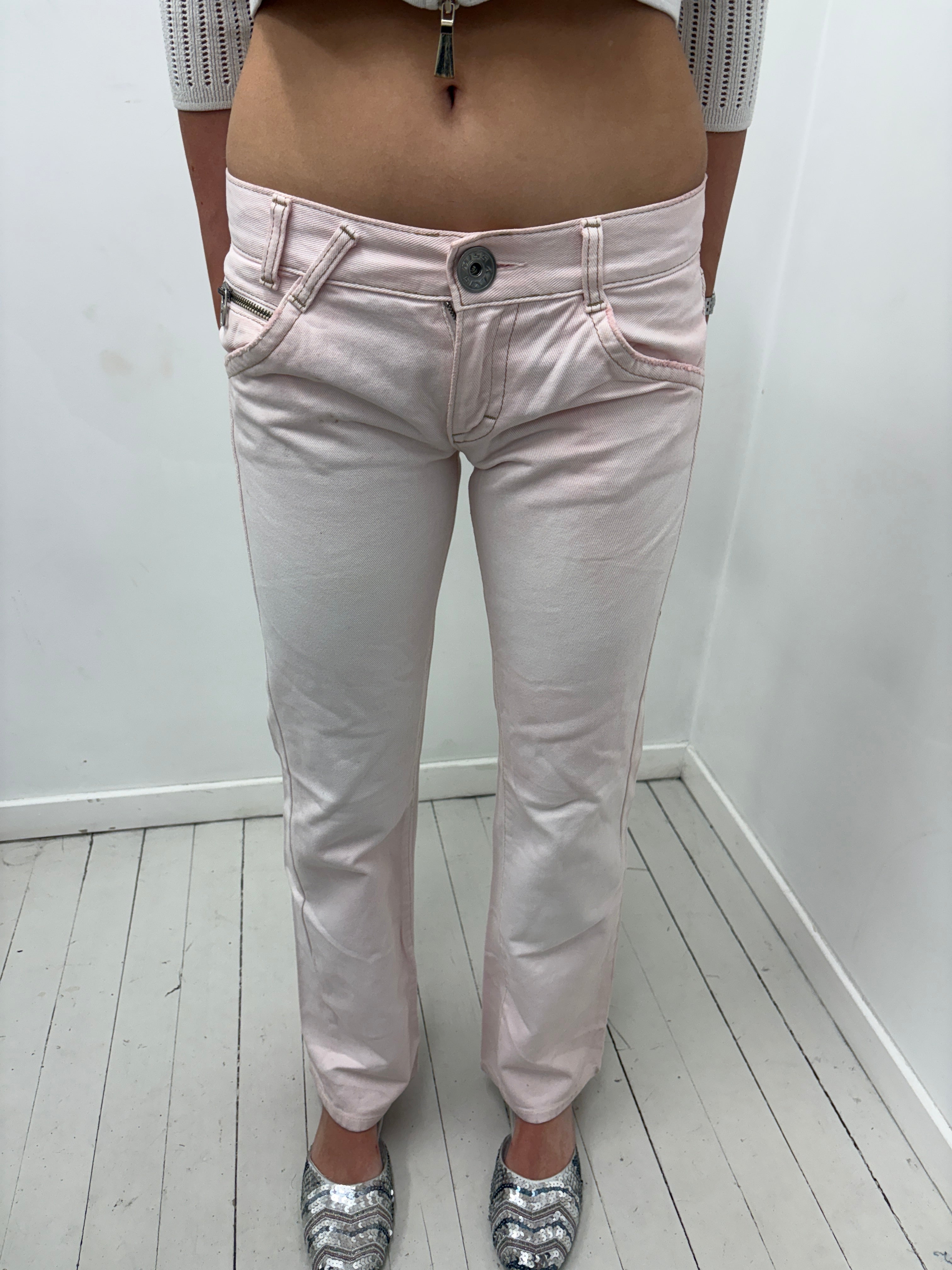 Miss Sixty Pale Pink Low-Rise Denim Jeans