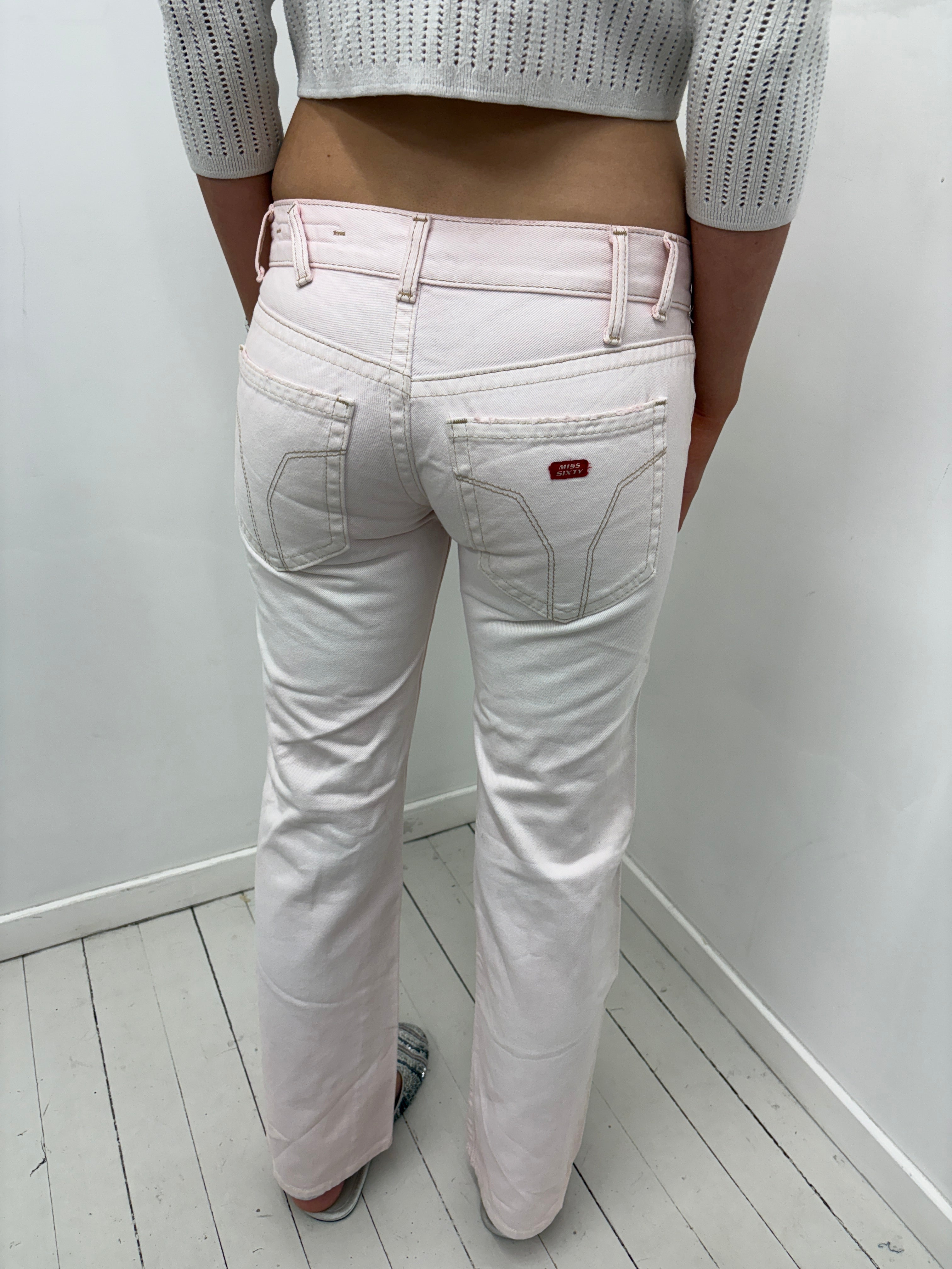 Miss Sixty Pale Pink Low-Rise Denim Jeans