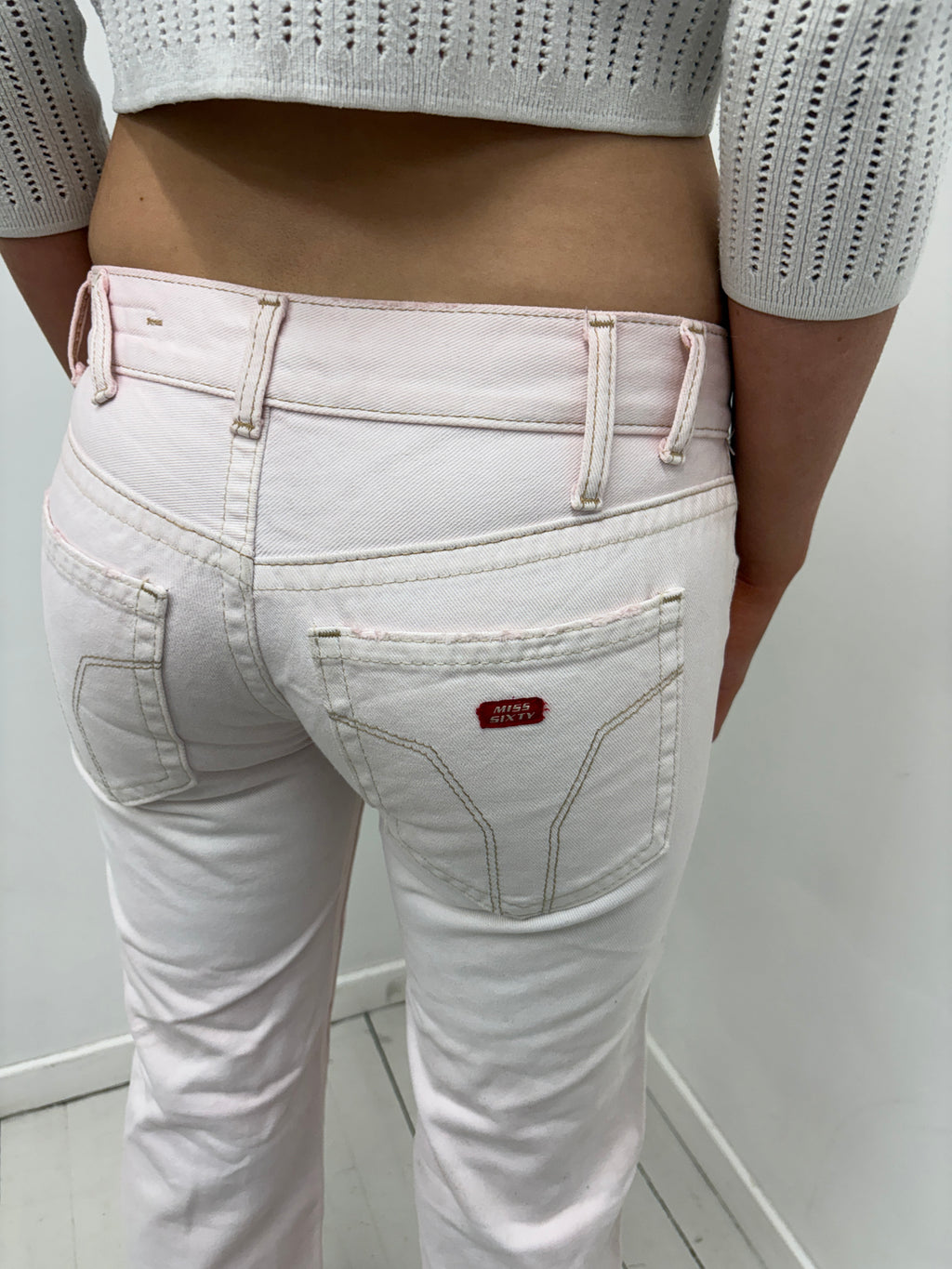 Miss Sixty Pale Pink Low-Rise Denim Jeans