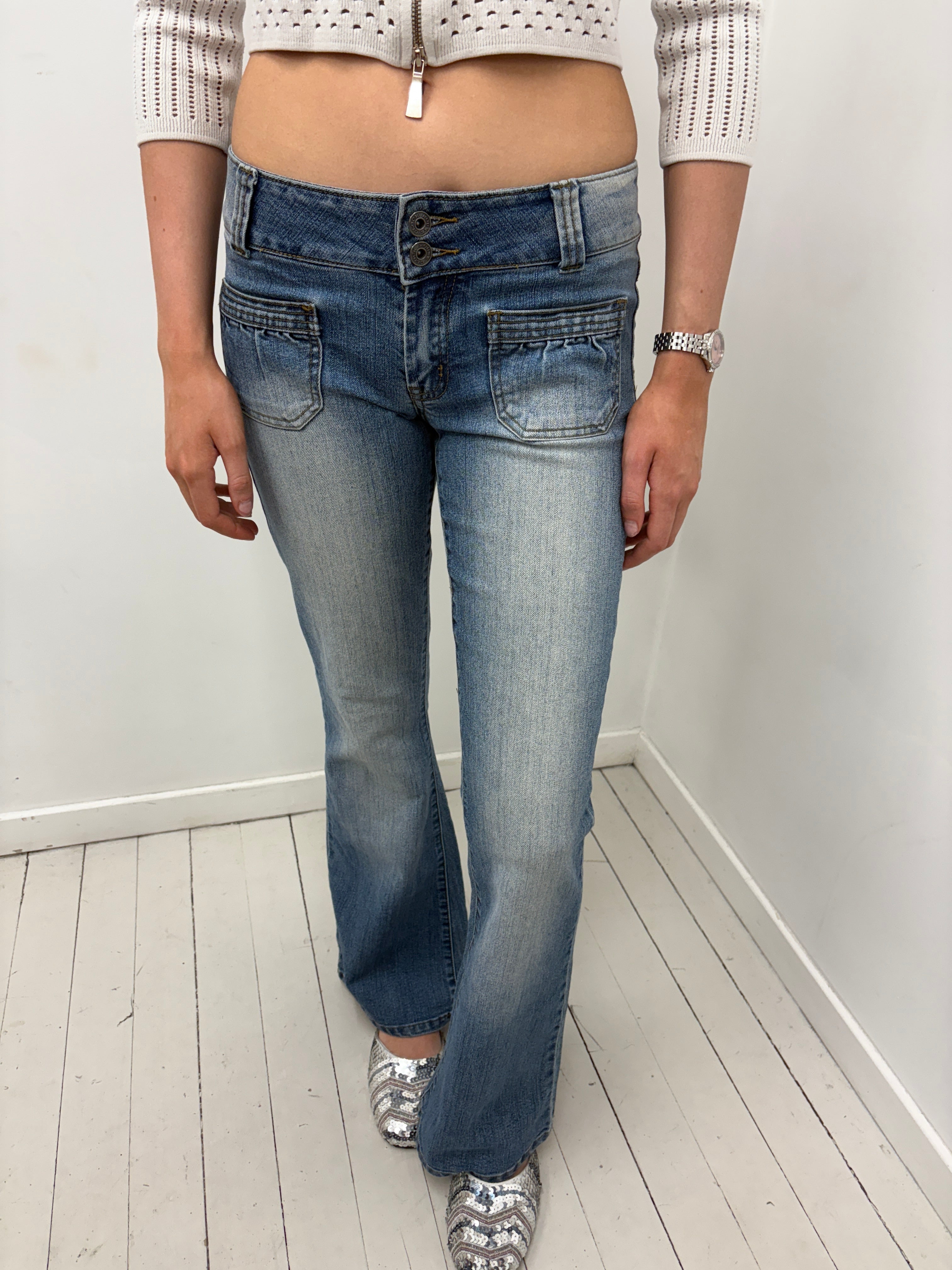 Faded Blue Bootcut Jeans
