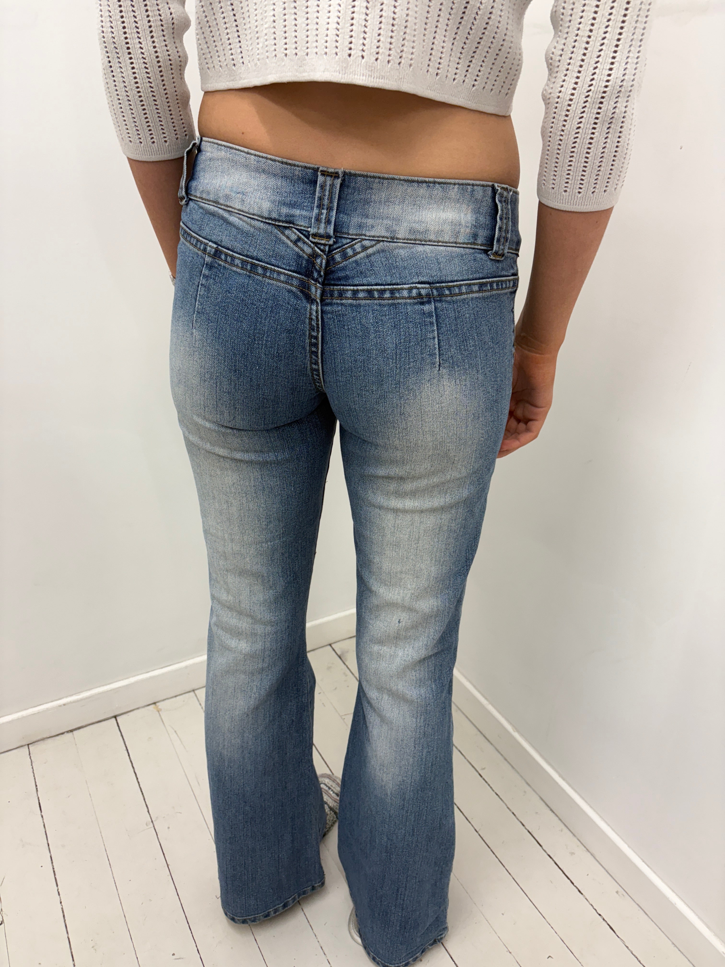 Faded Blue Bootcut Jeans